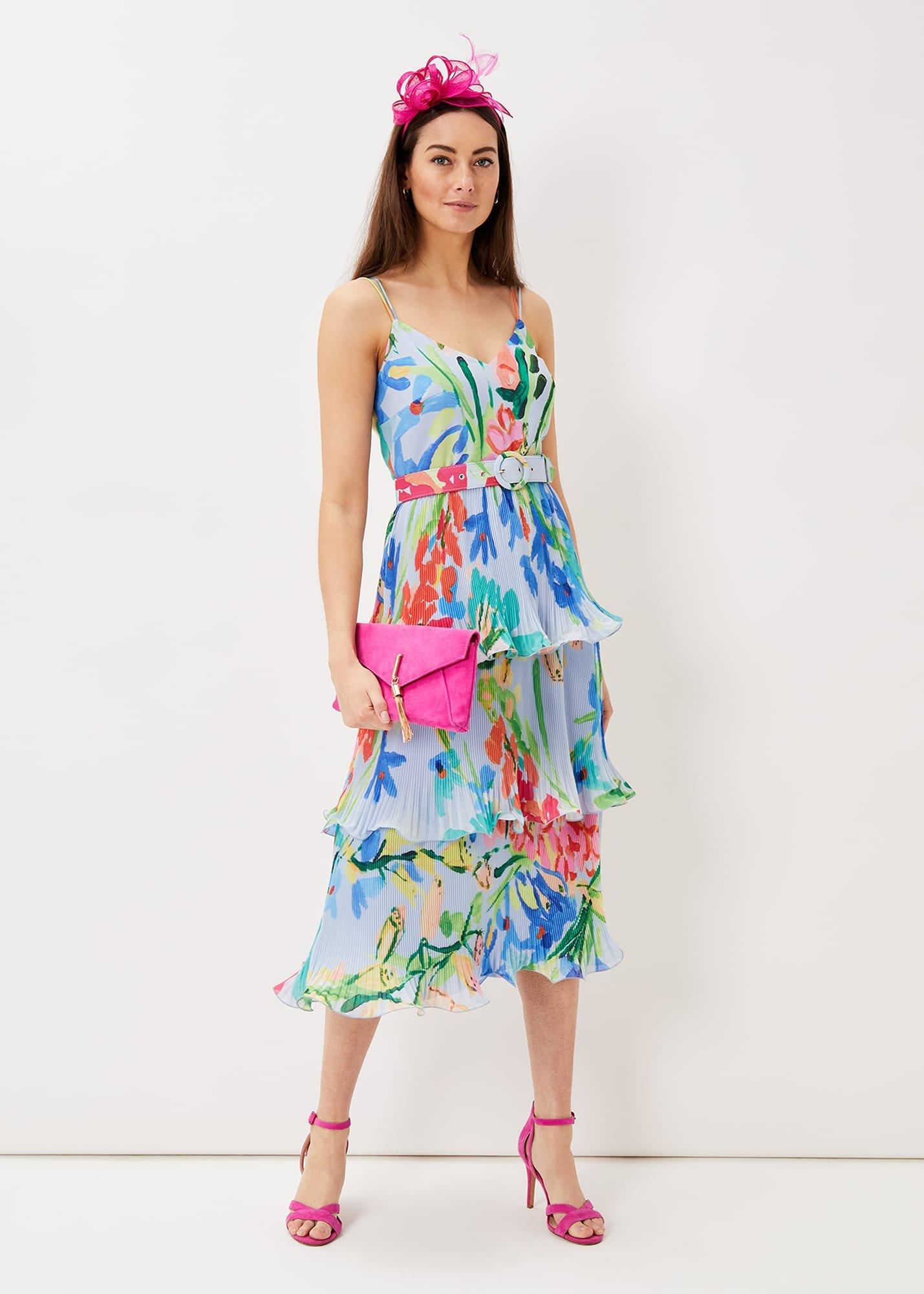 River Floral Tiered Midi Dress