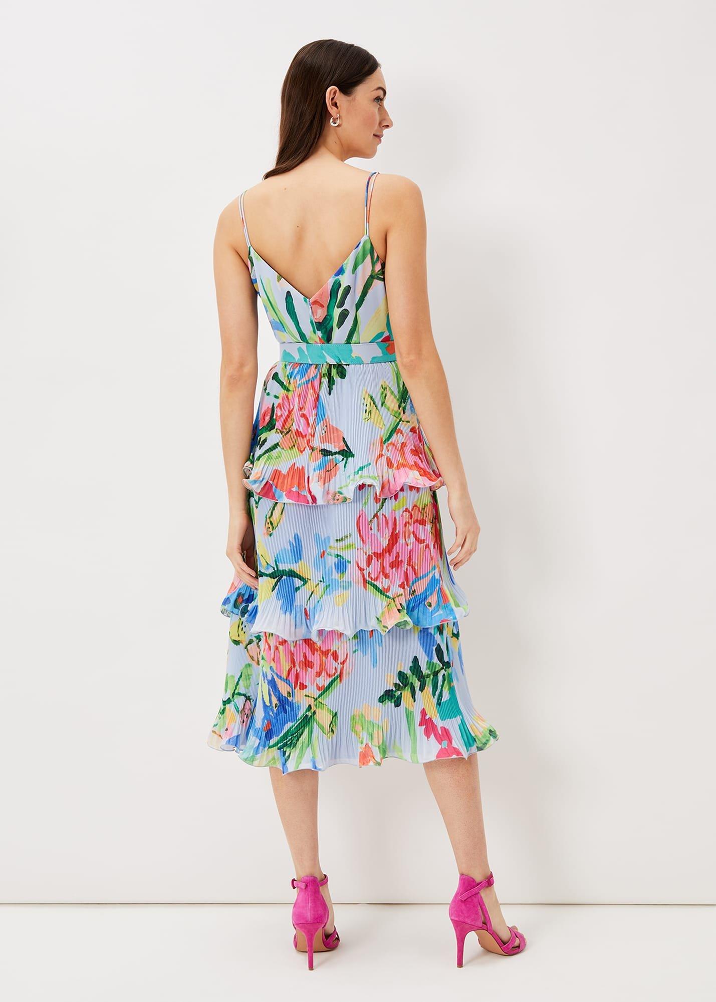 River Floral Tiered Midi Dress