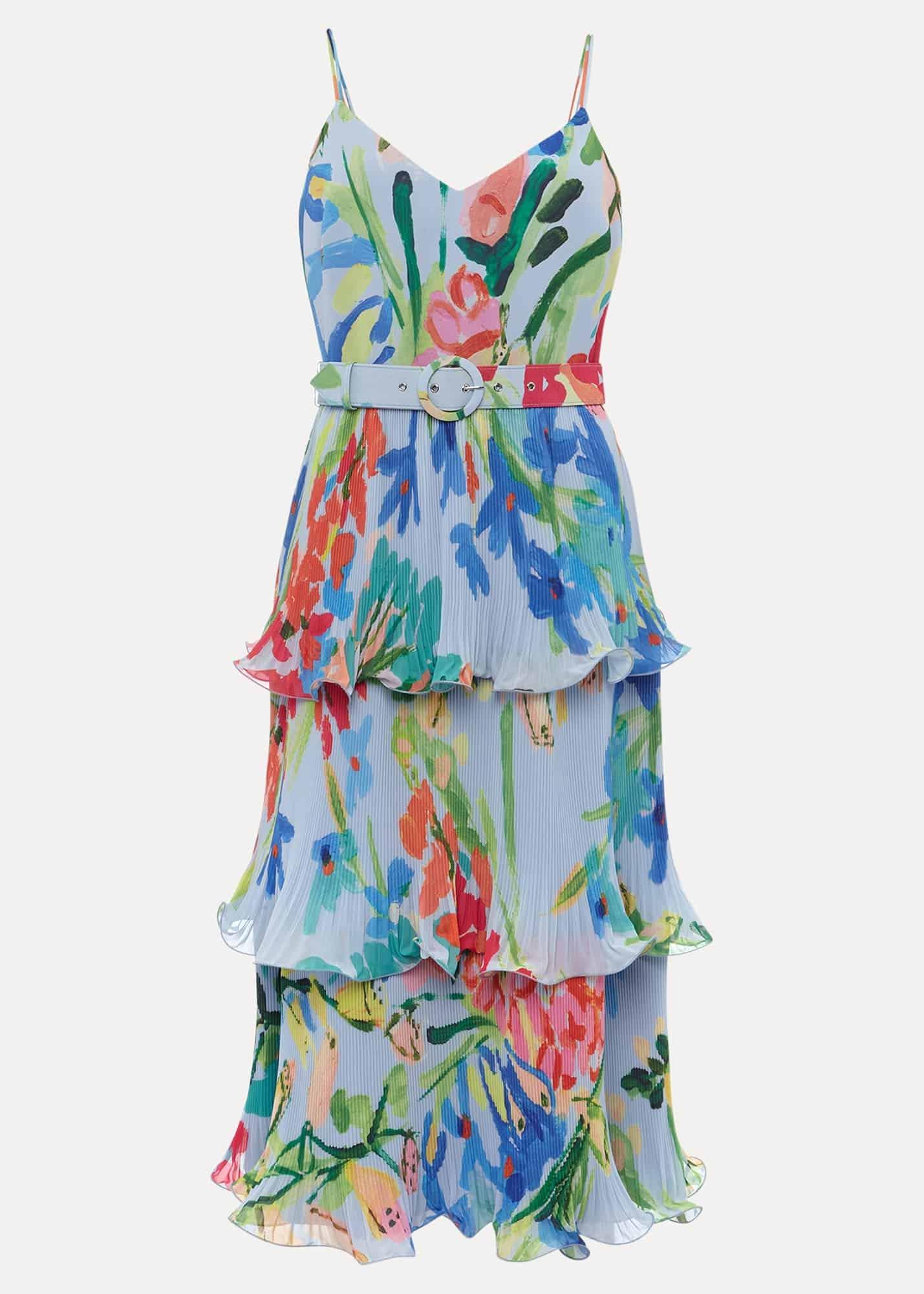 River Floral Tiered Midi Dress
