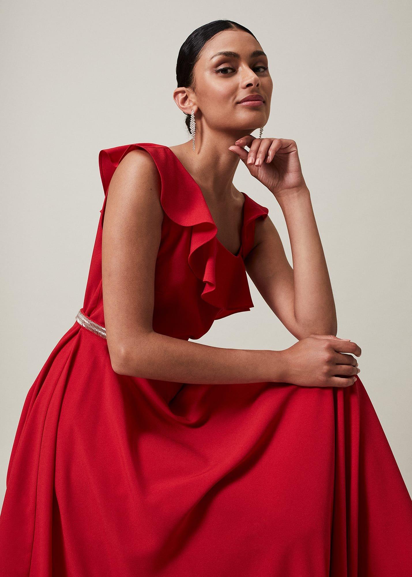 Kimmy Ruffle Embellished Maxi Dress