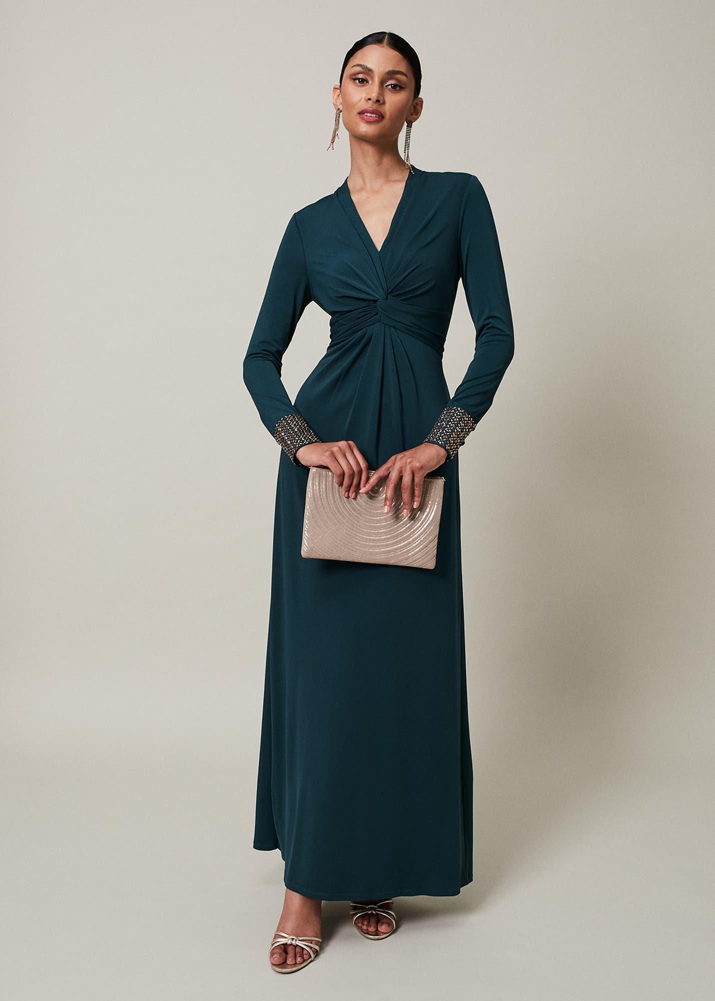 Shanelle Embellished Cuff Maxi Dress