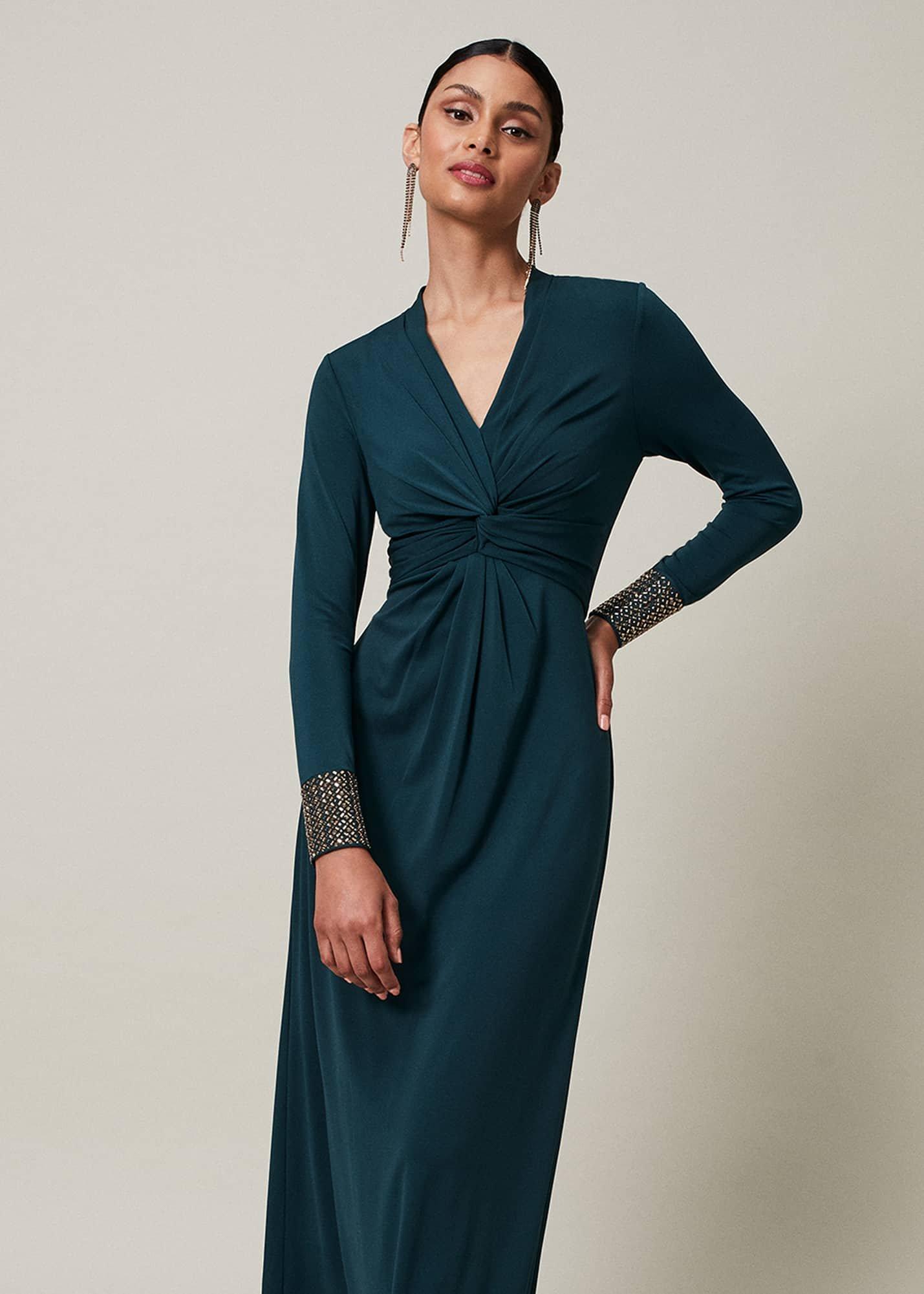 Shanelle Embellished Cuff Maxi Dress
