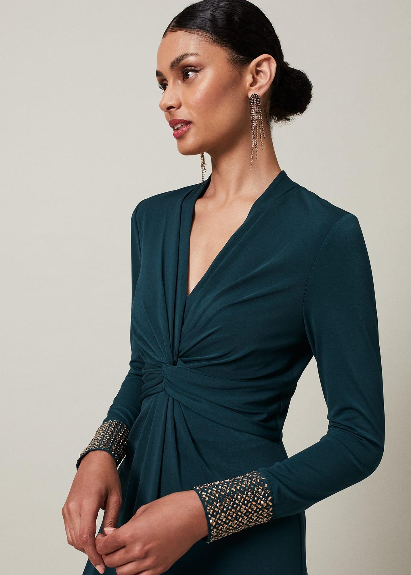 Shanelle Embellished Cuff Maxi Dress