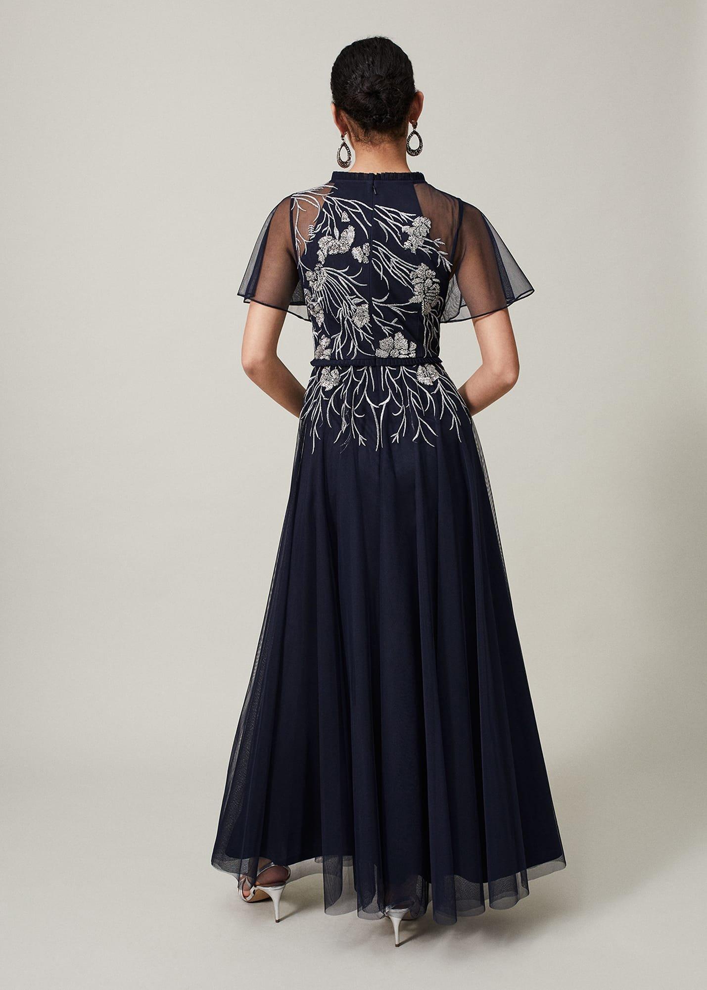 Zena Beaded Tulle Maxi Dress