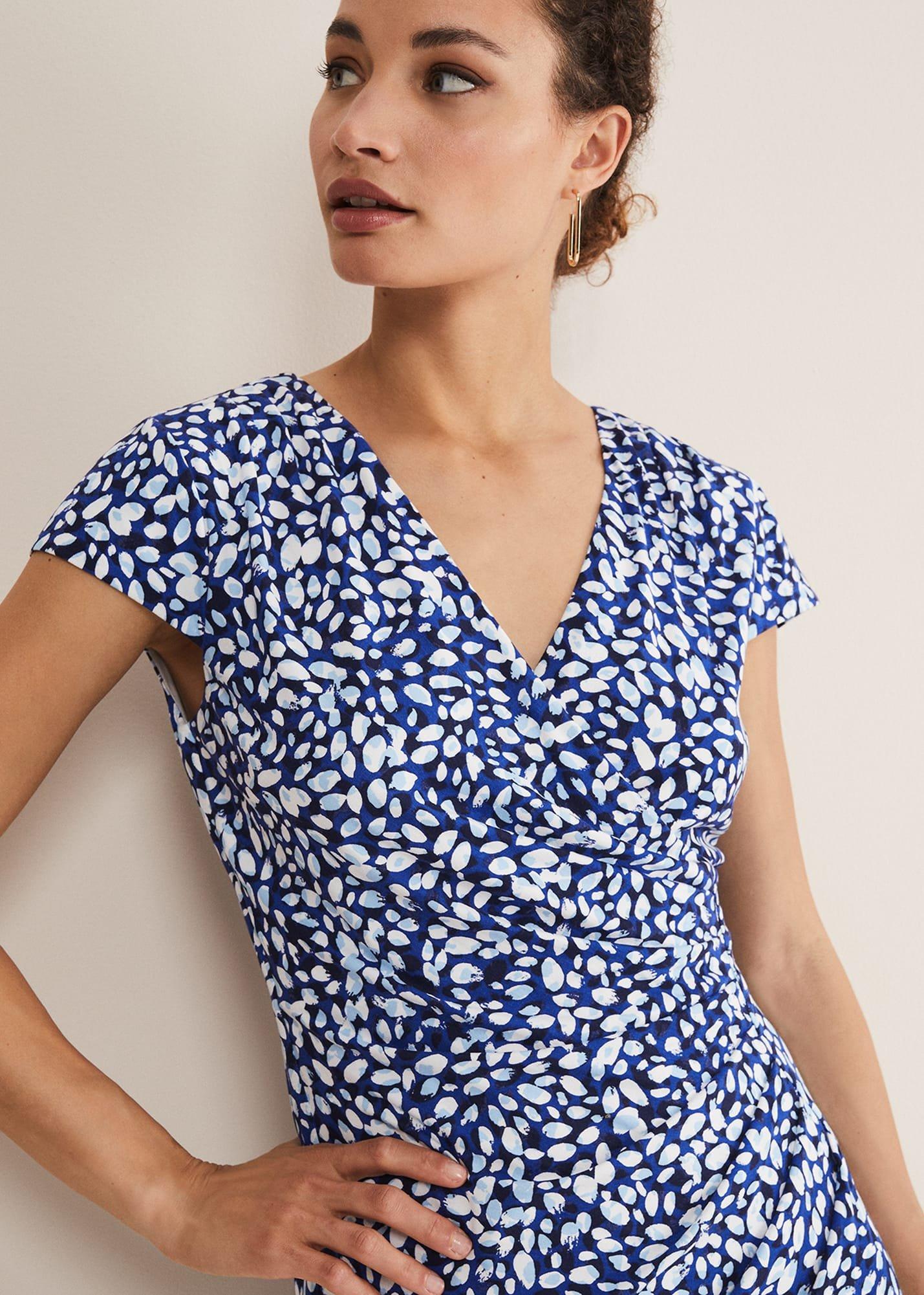 Brooke Printed Wrap Dress