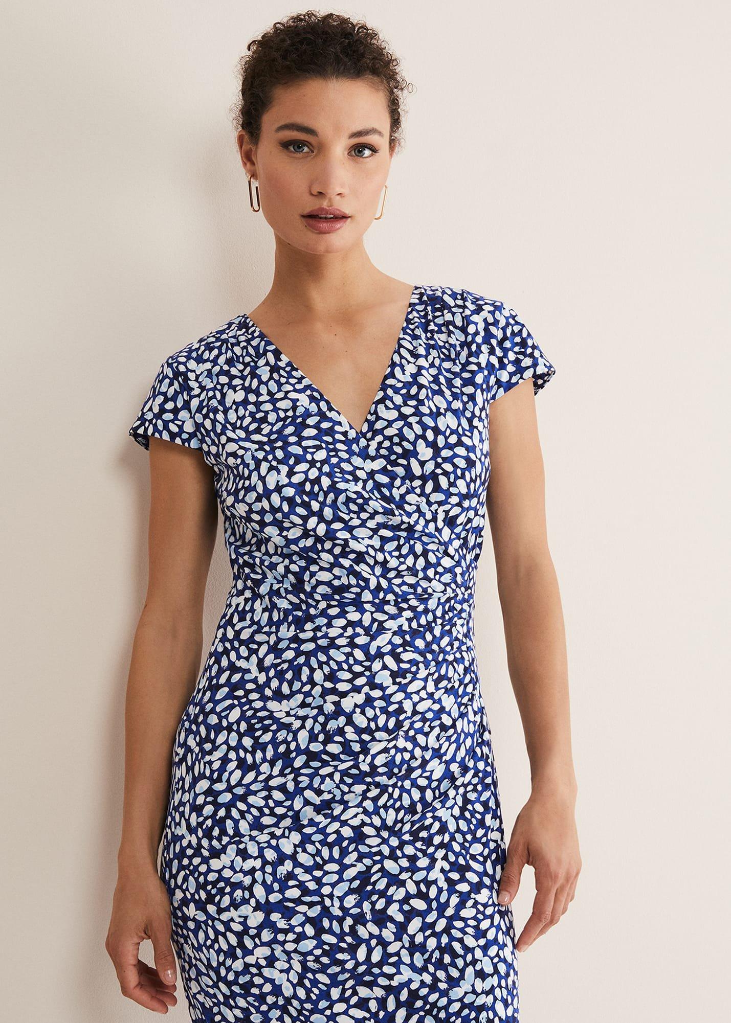 Brooke Printed Wrap Dress