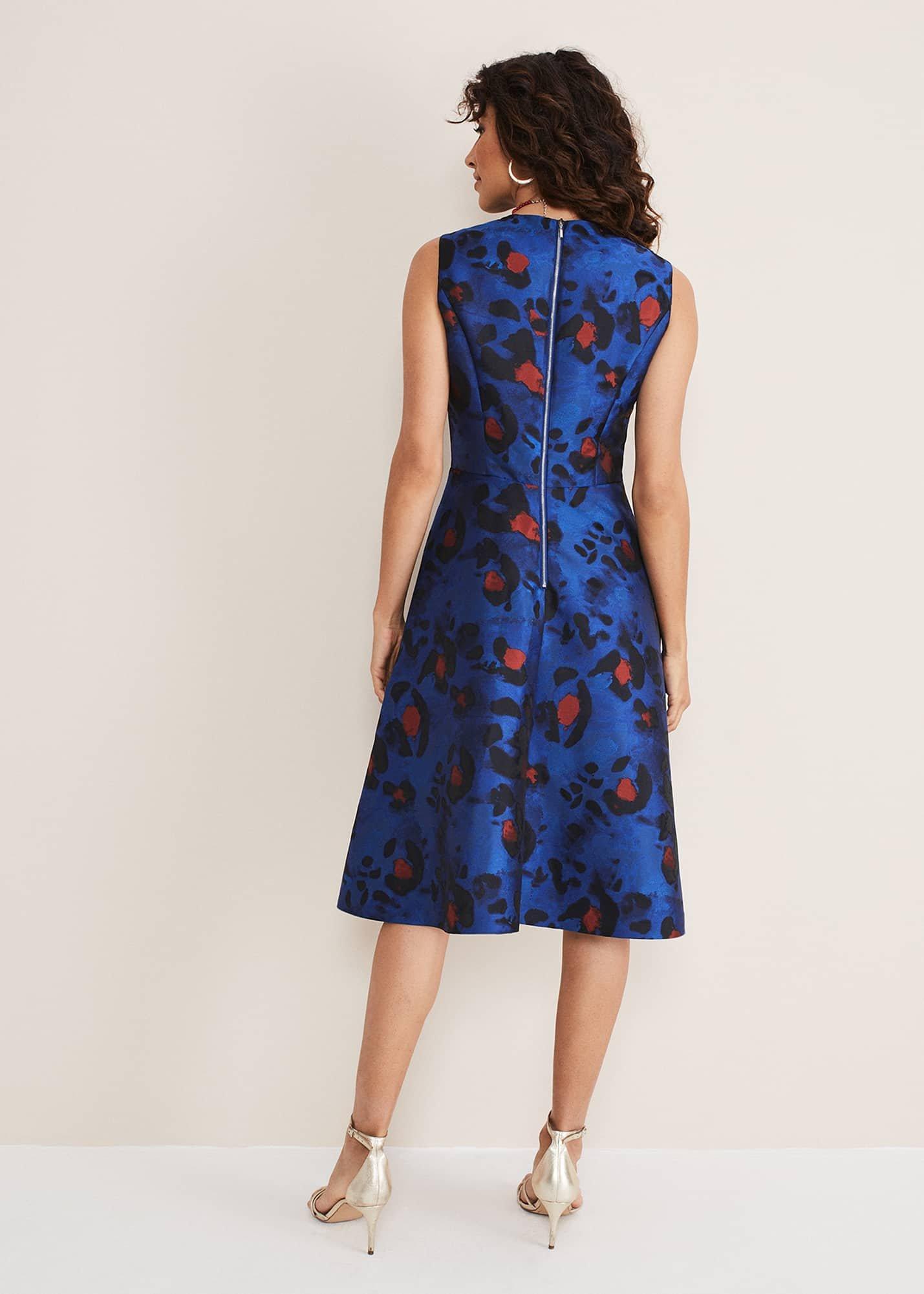 Clarisse Print Jacquard Dress