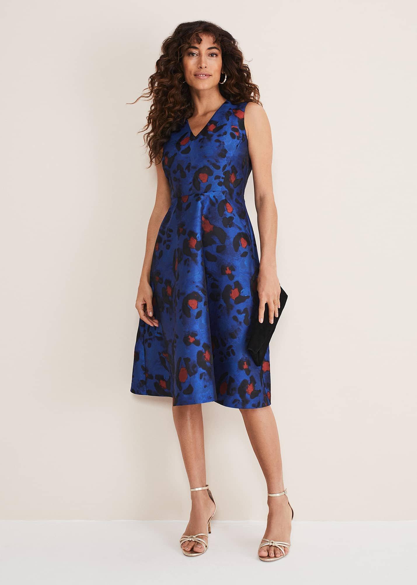 Clarisse Print Jacquard Dress