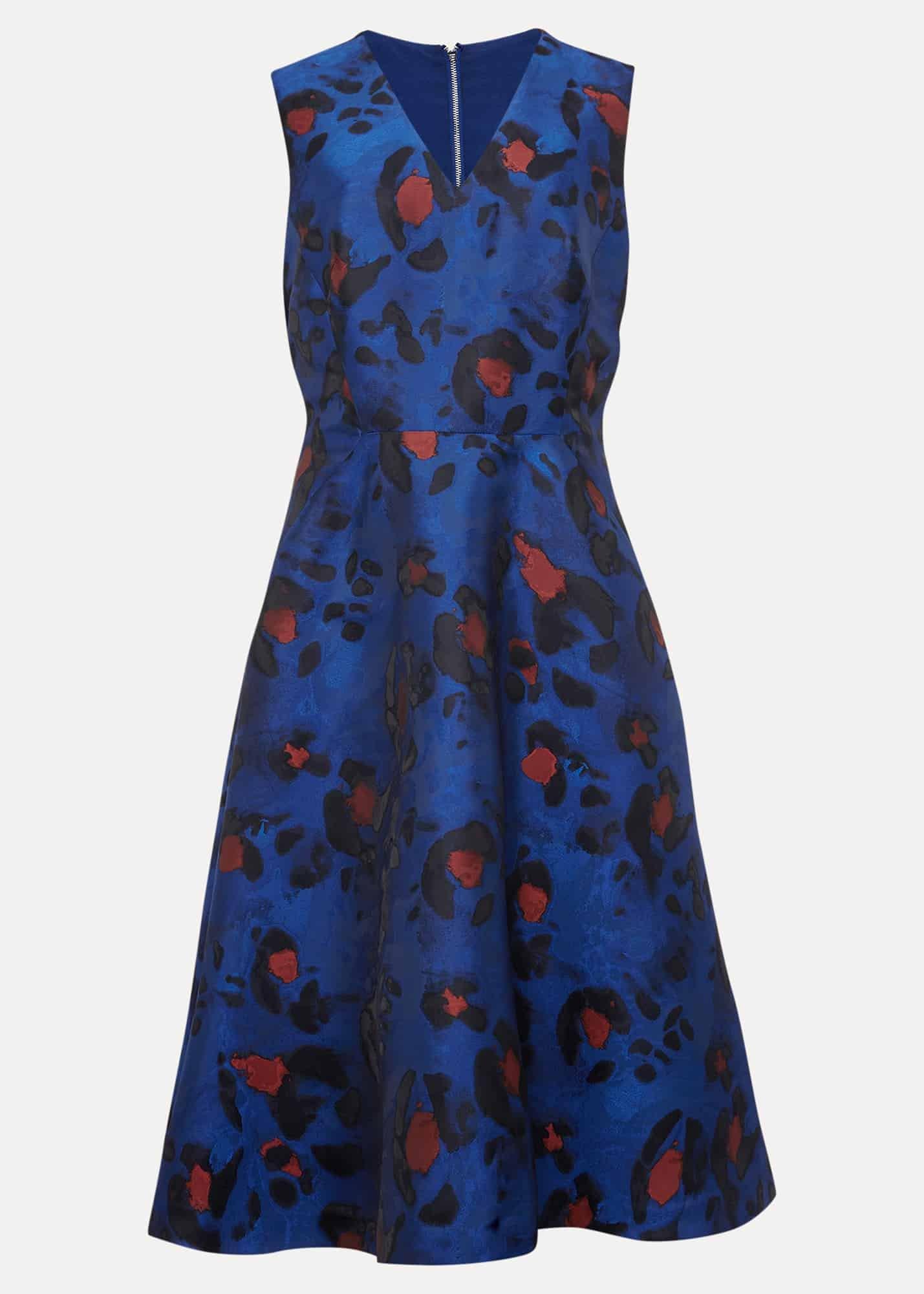 Clarisse Print Jacquard Dress