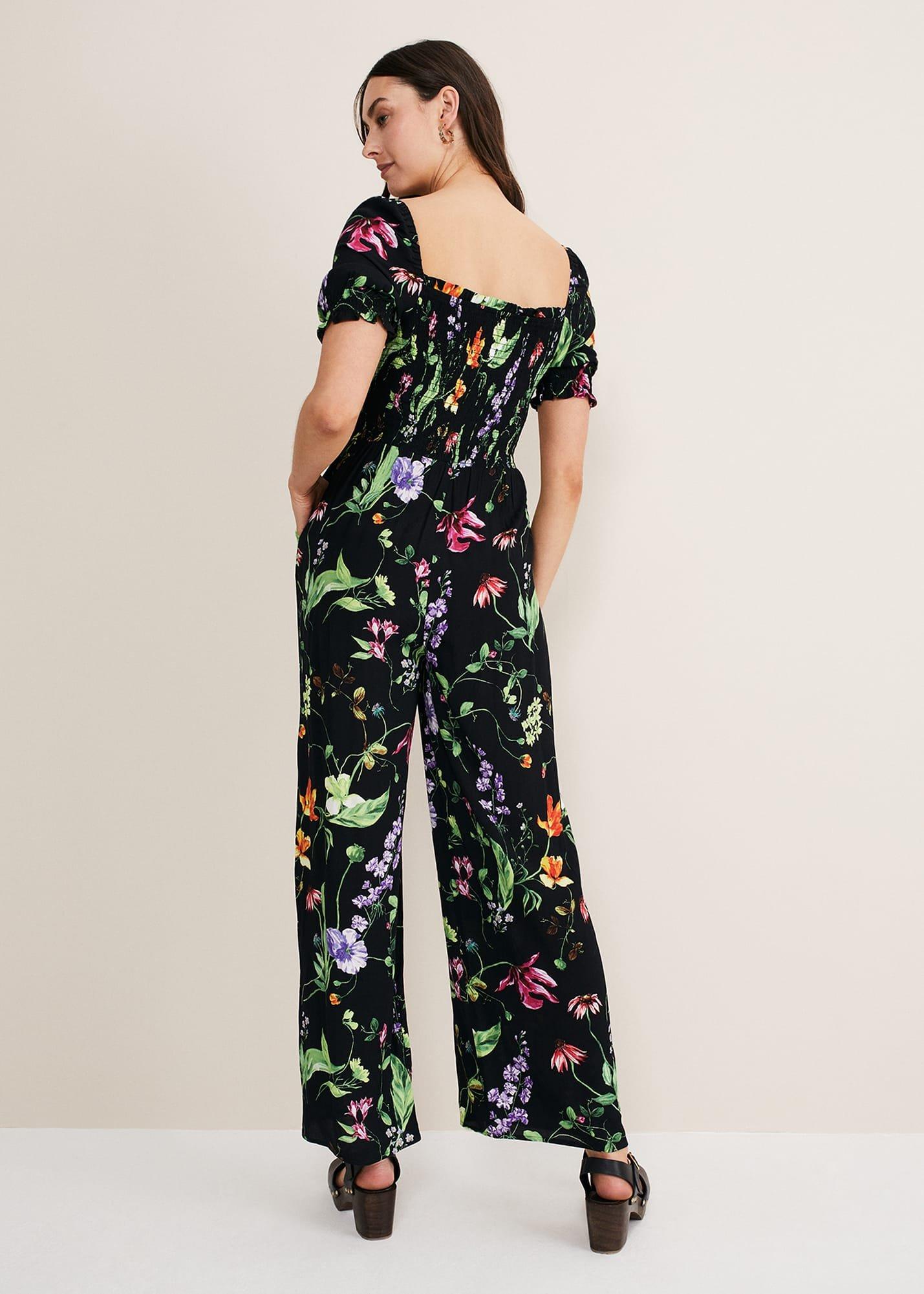 Zaylah Floral Shirred Waist Jumpsuit