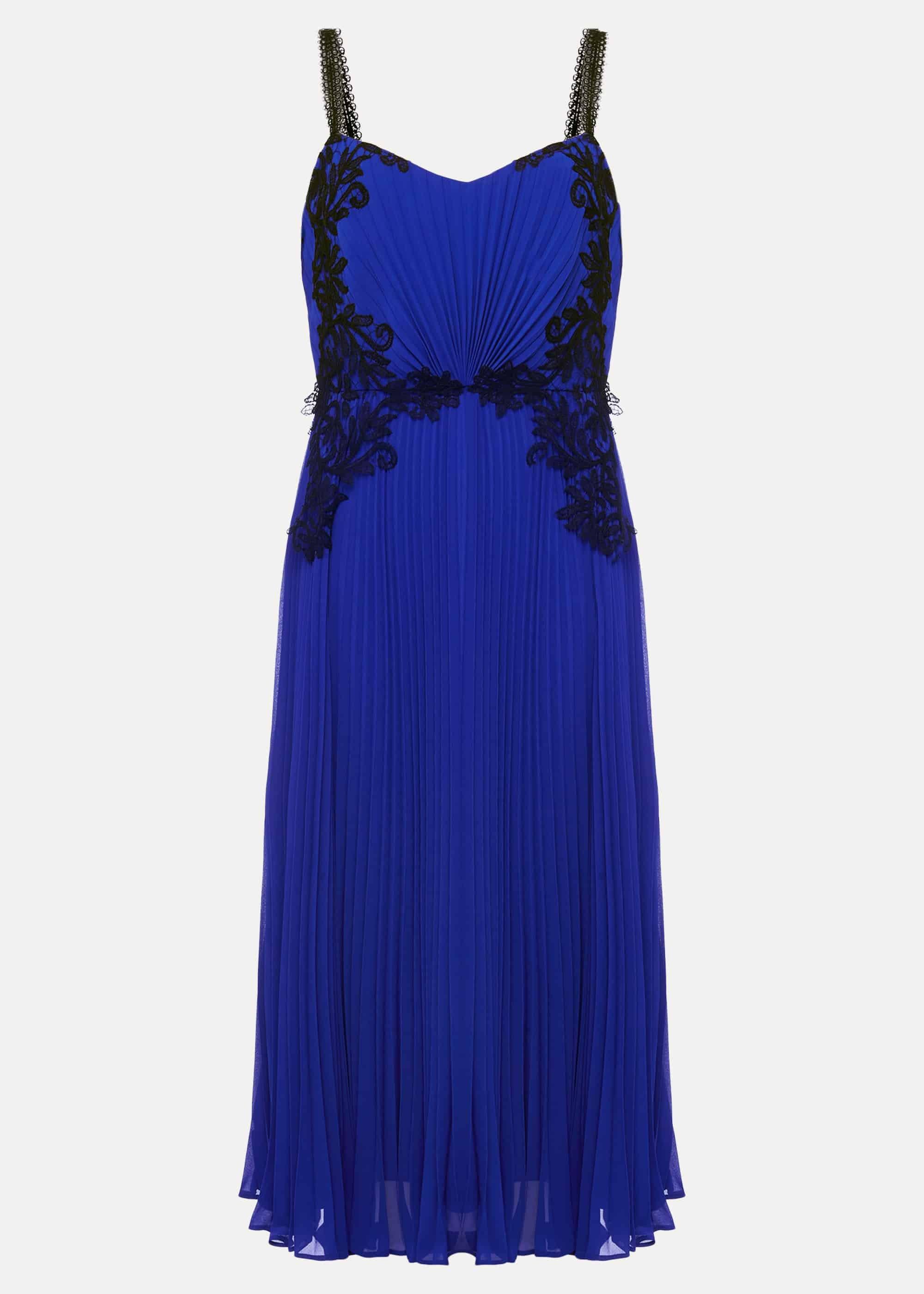 Tiffany Lace Pleated Midi Dress