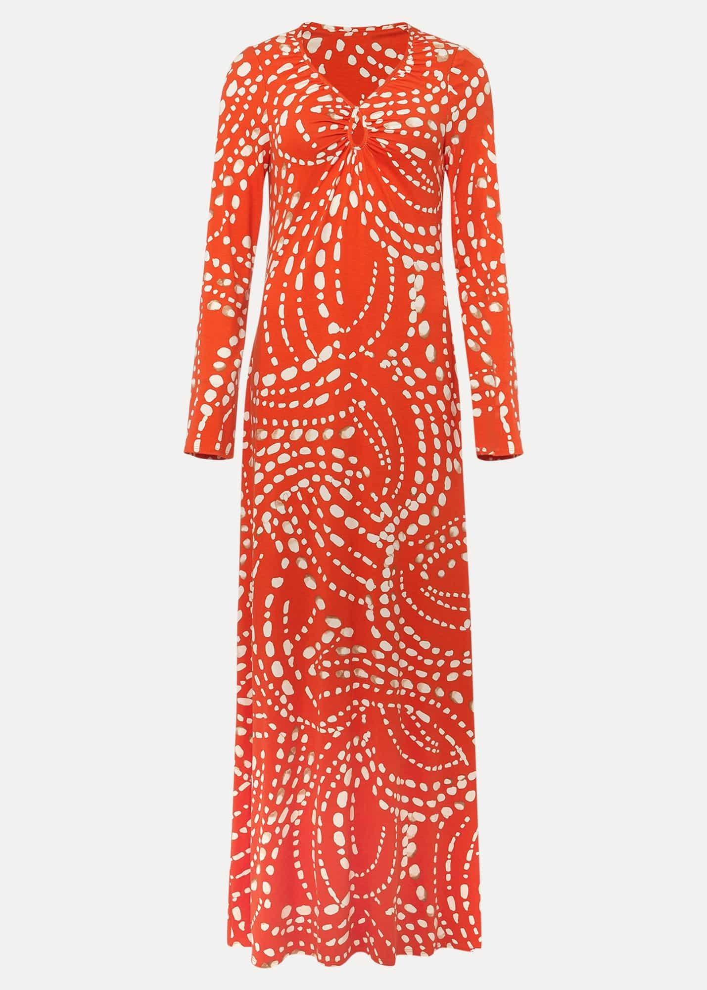 Ayla Spot Print Midi Dress