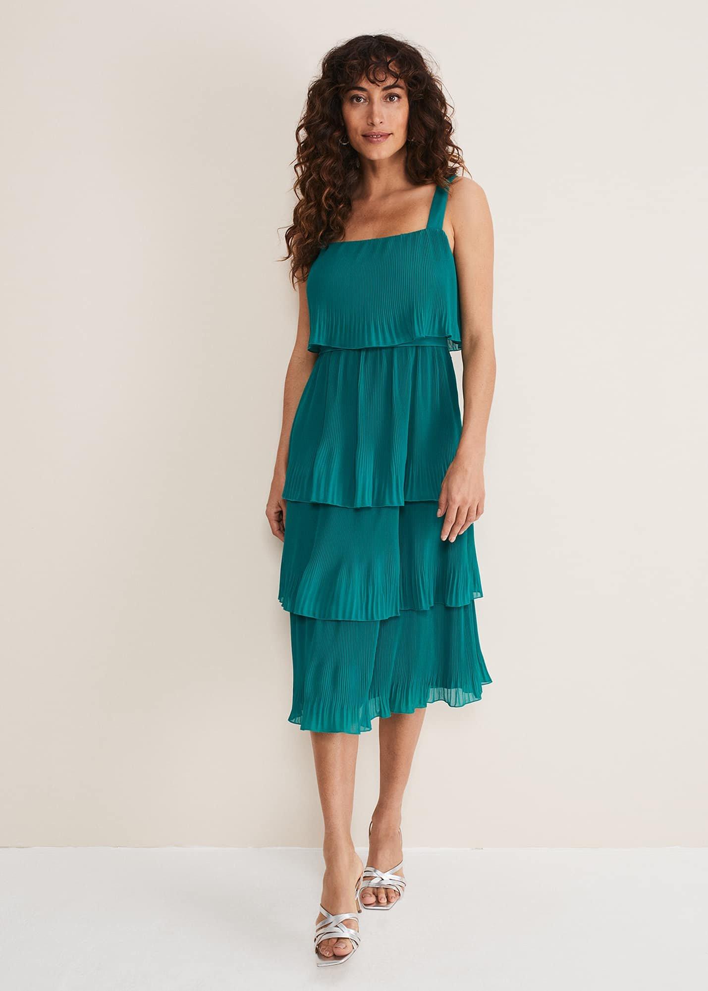 Arria gestuftes Midikleid