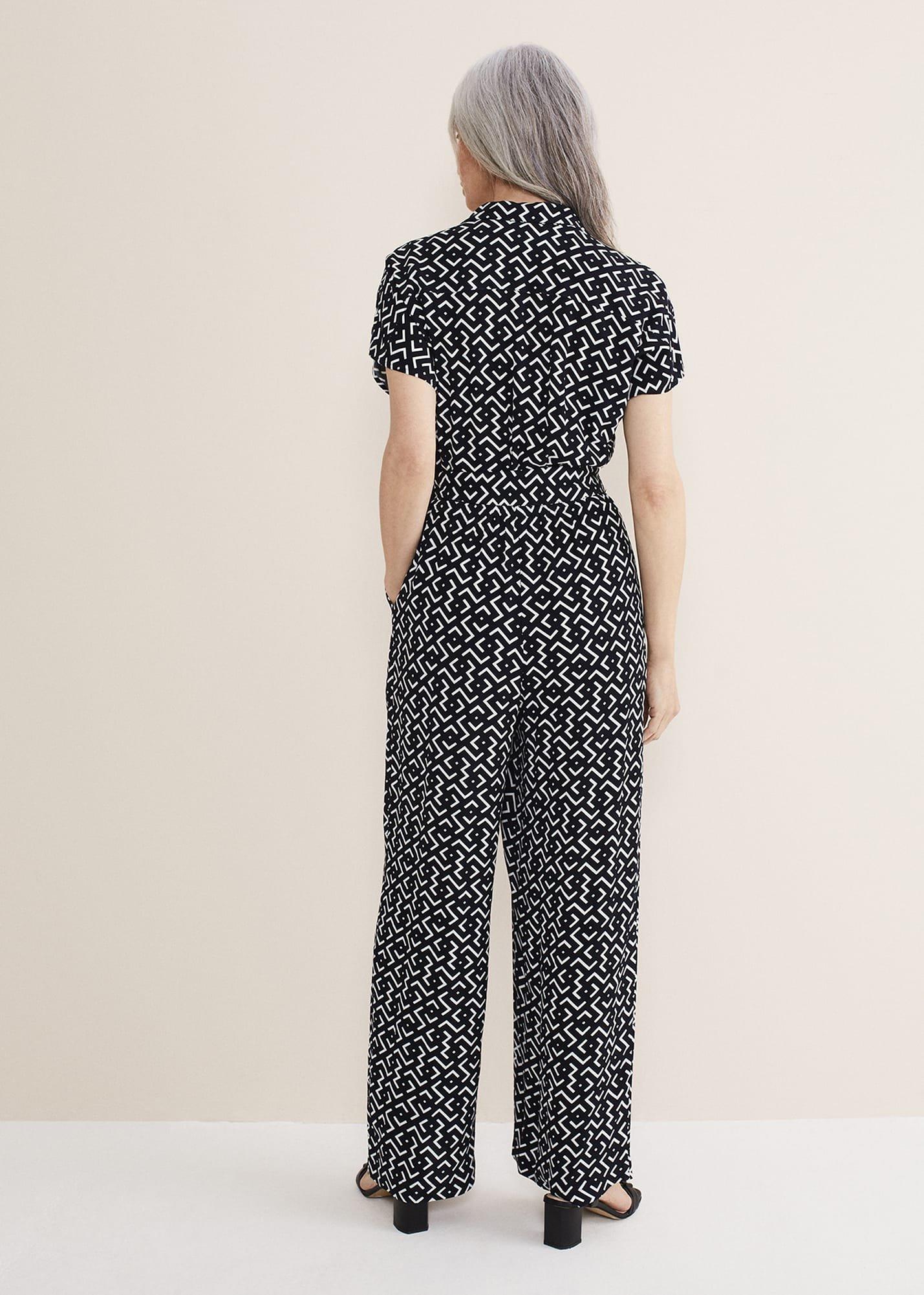 Paige Abstract Print Wide Leg Jumpsuit