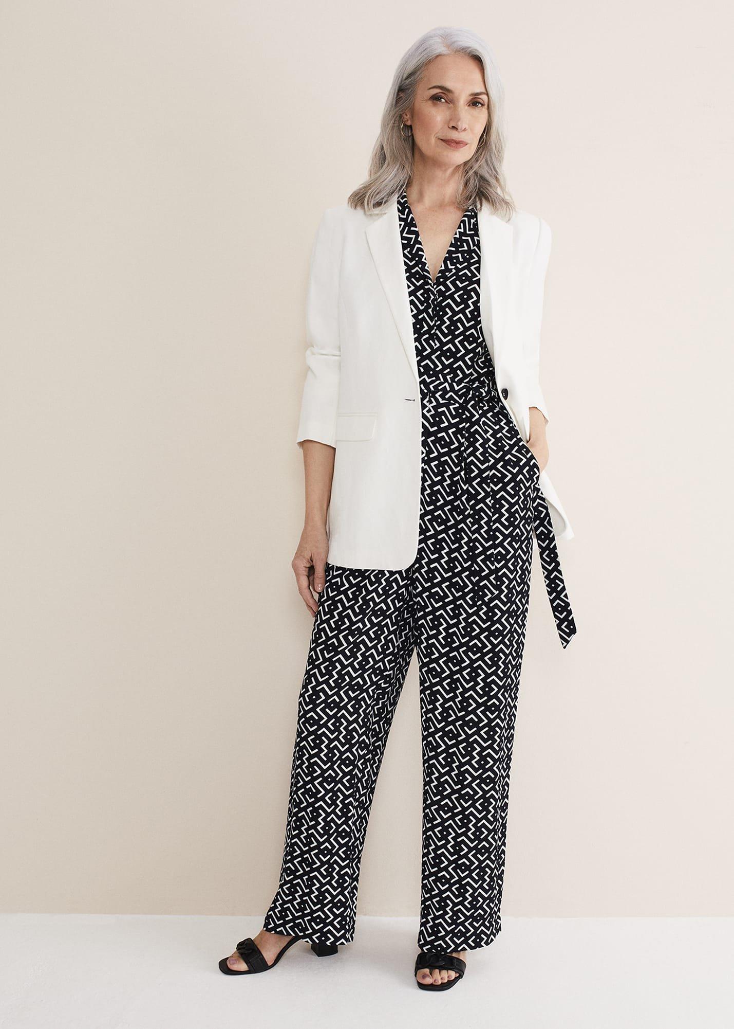 Paige Abstract Print Wide Leg Jumpsuit