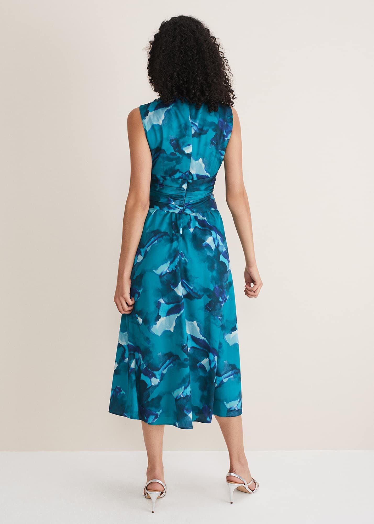 Corrin Butterfly Print Midi Dress