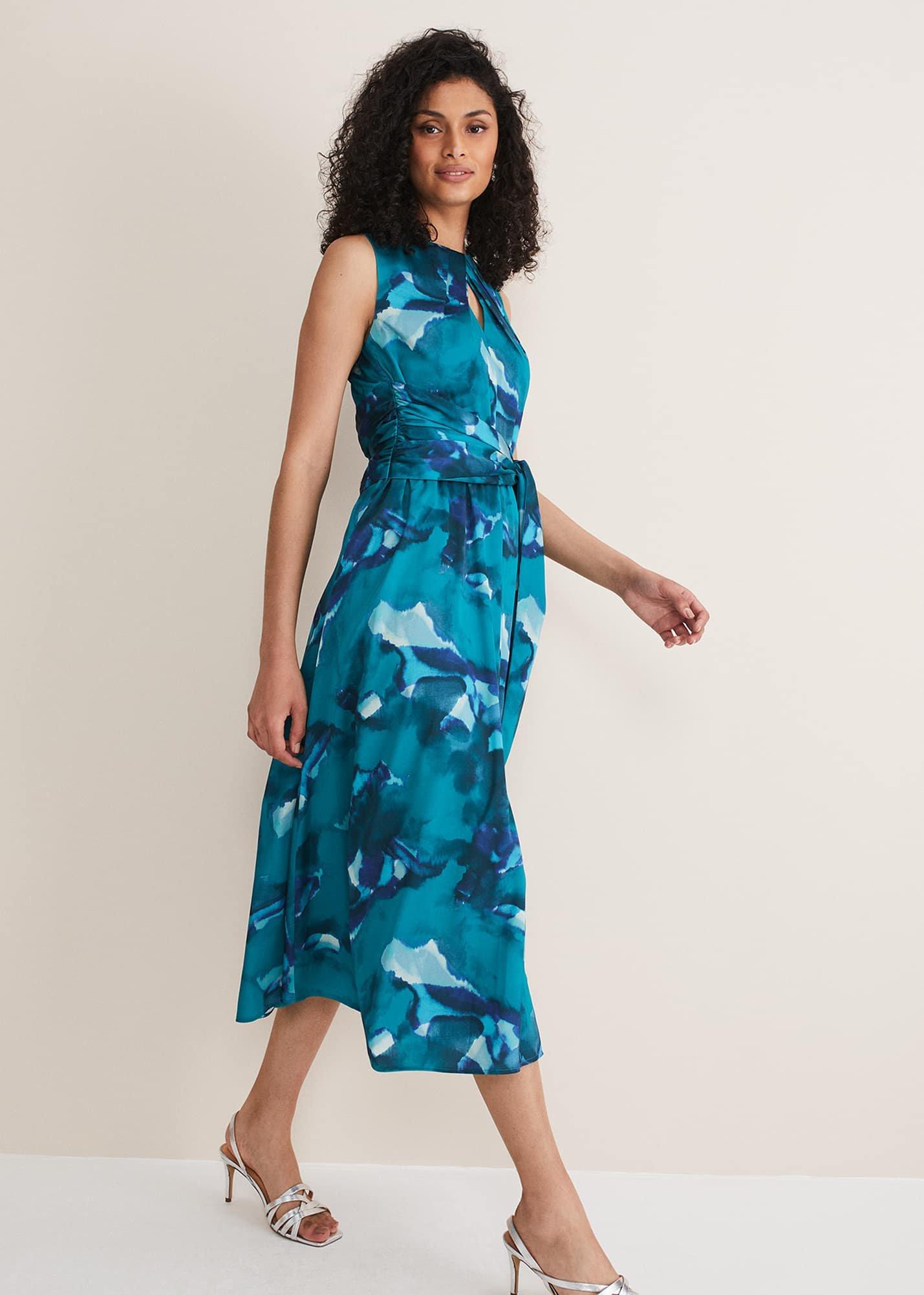 Corrin Butterfly Print Midi Dress