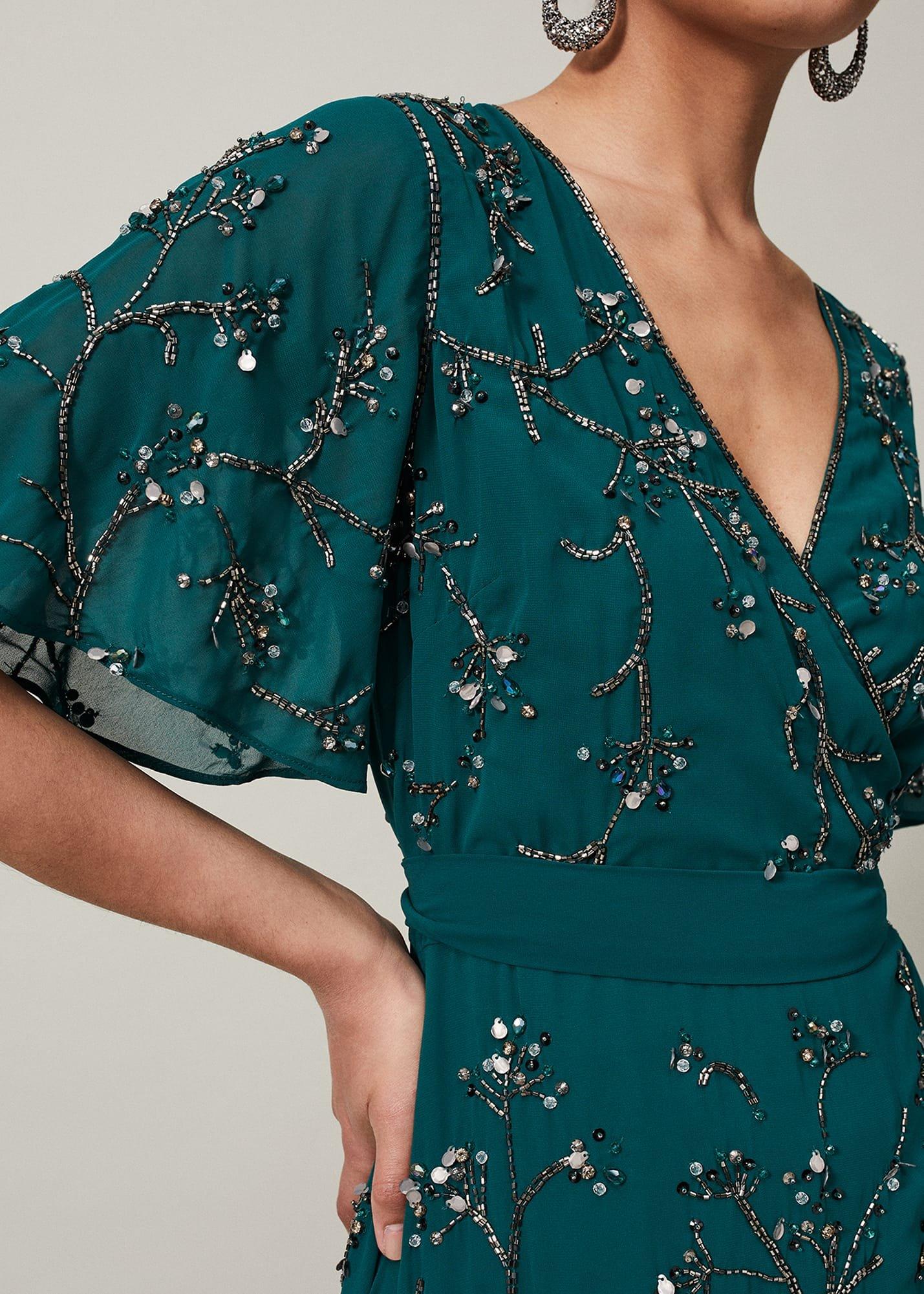 Talia Beaded Midaxi Dress