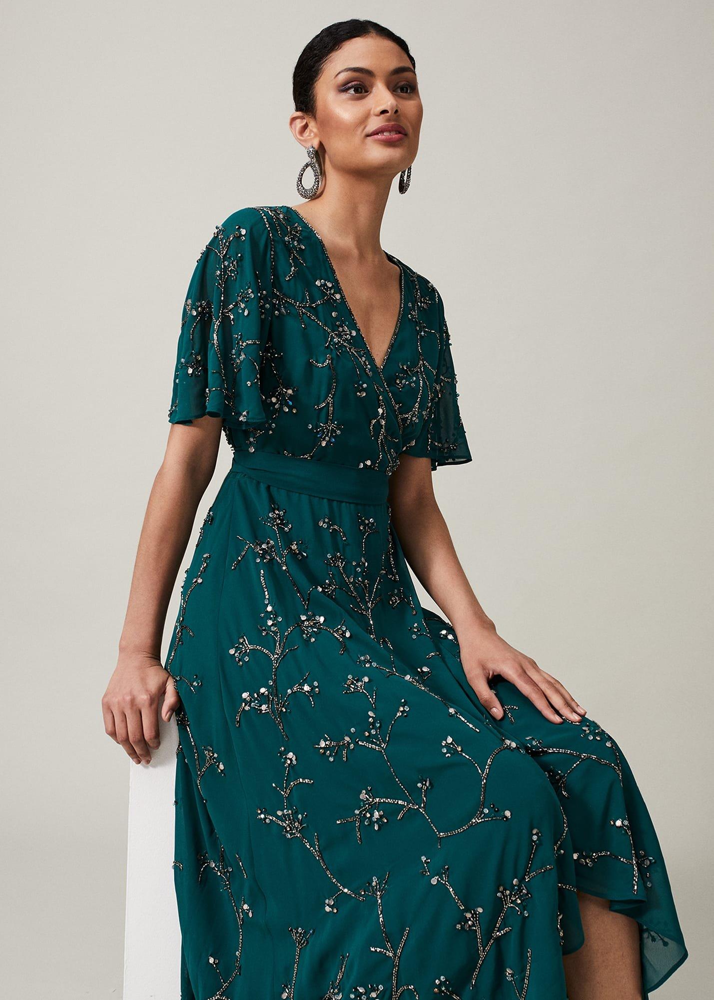 Talia Beaded Midaxi Dress