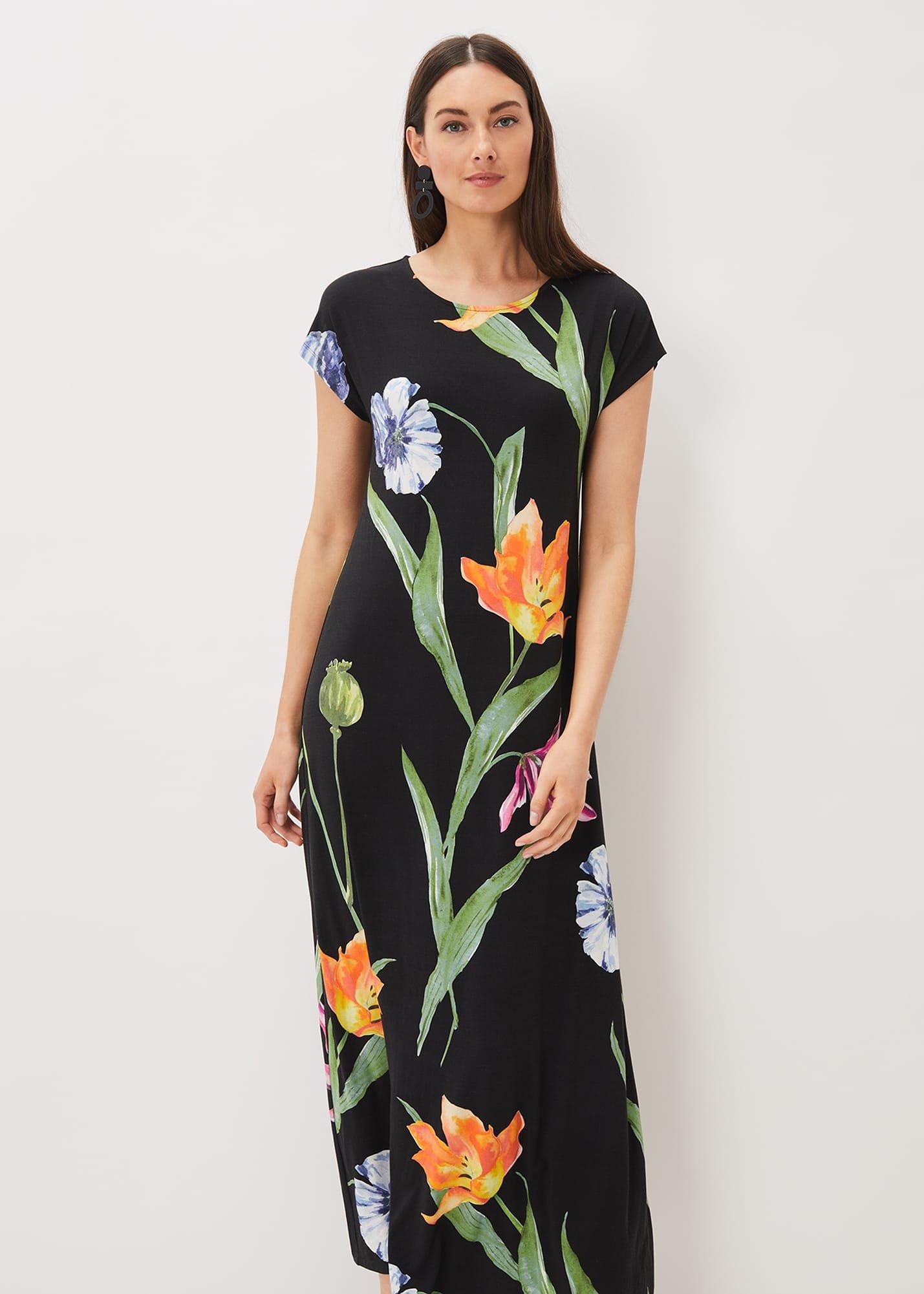 Aylie Jersey Large Florals Maxi Dress