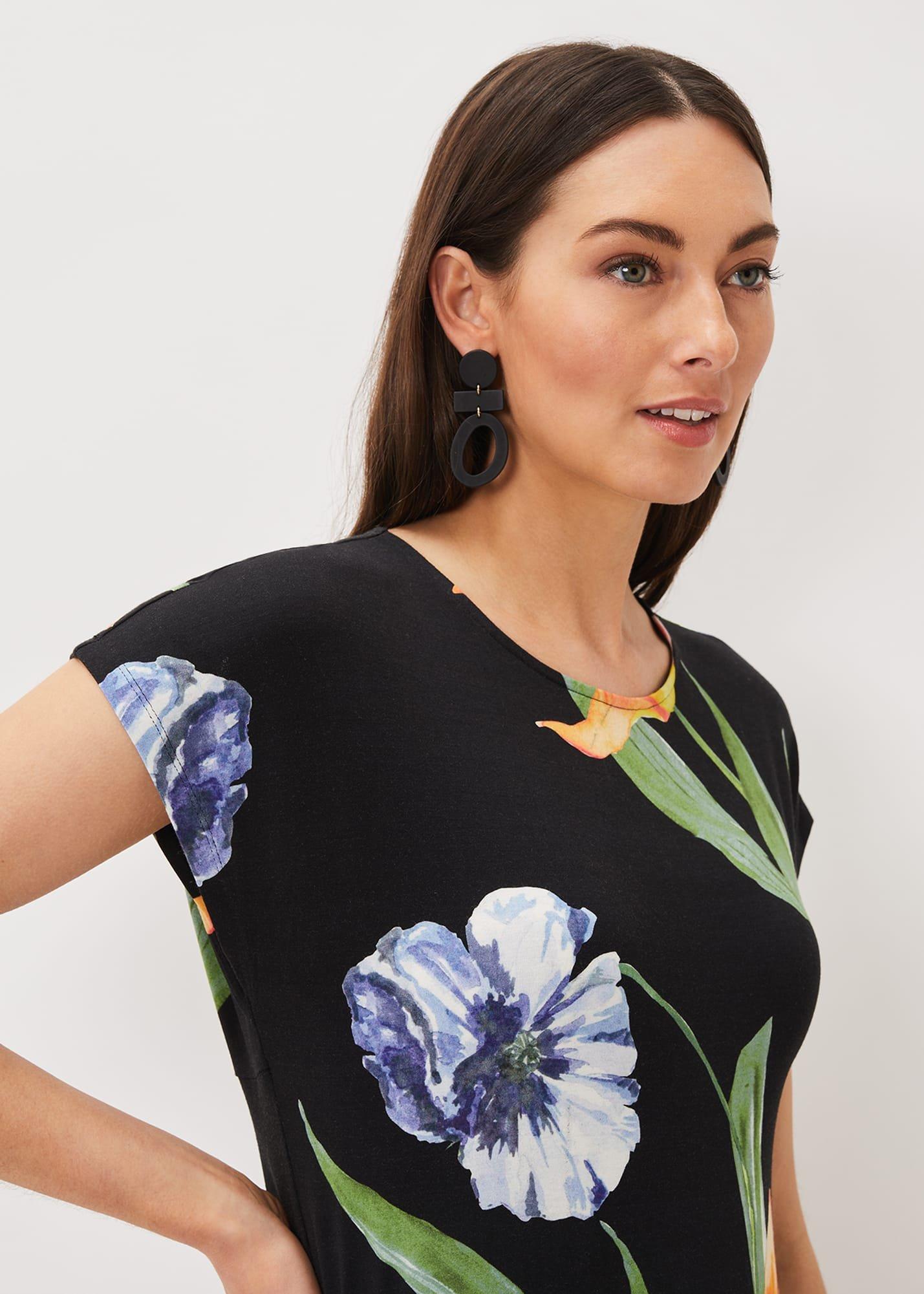 Aylie Jersey Large Florals Maxi Dress