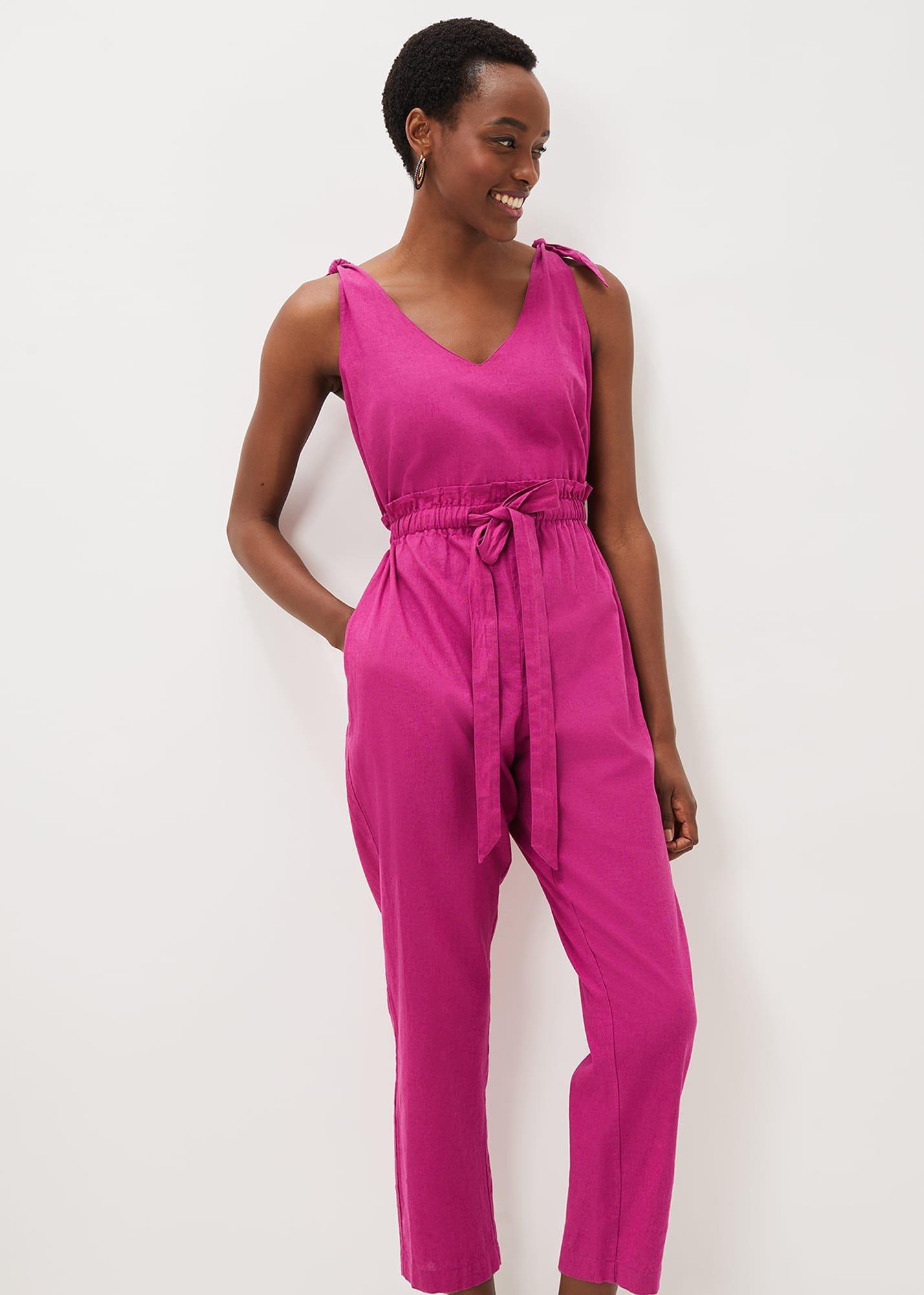 Chessie Linen Tie Jumpsuit