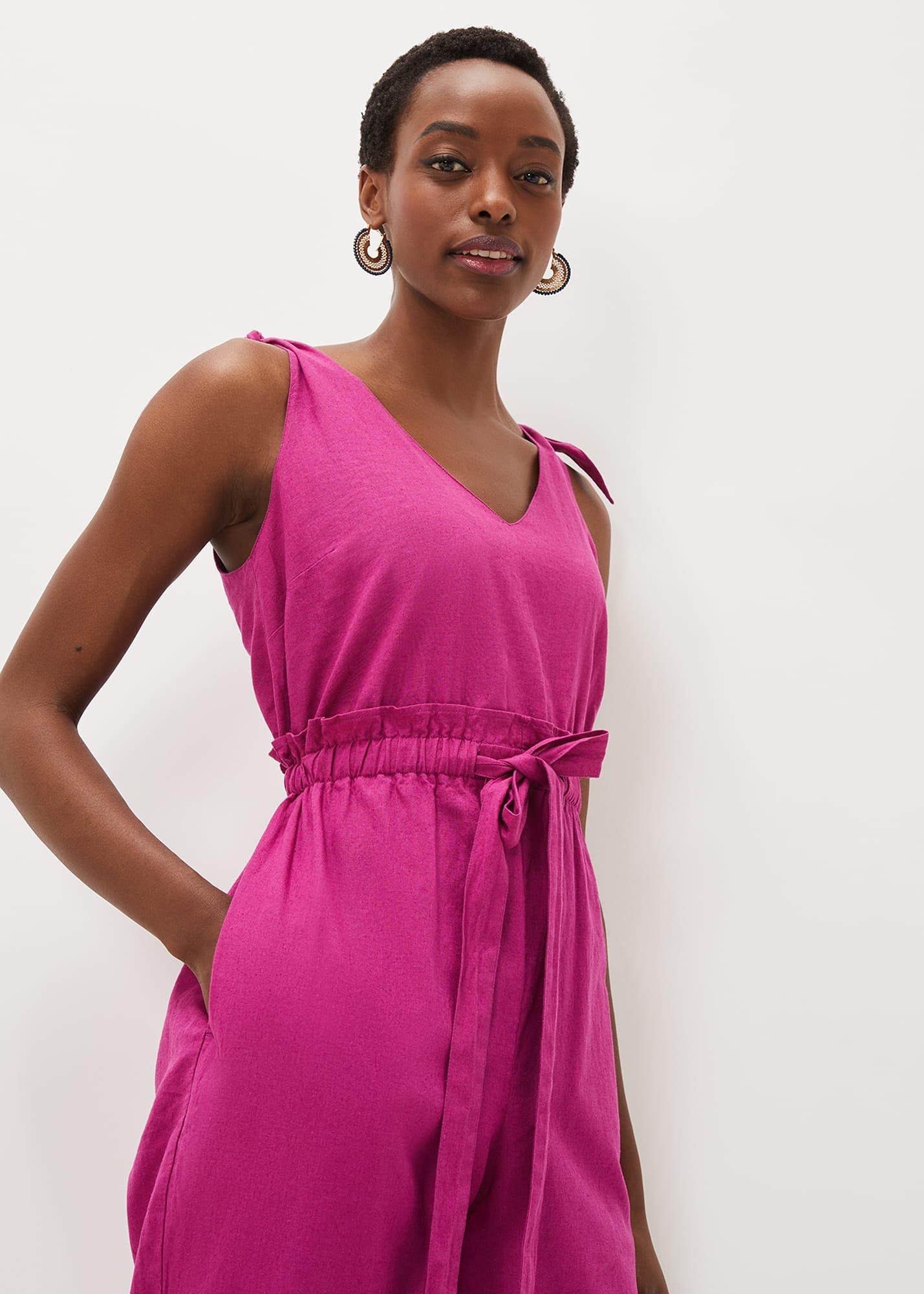 Chessie Linen Tie Jumpsuit