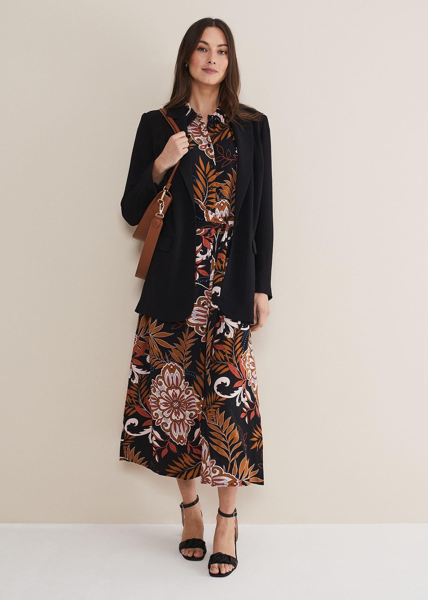 Estelle Paisley Tie Waist Dress