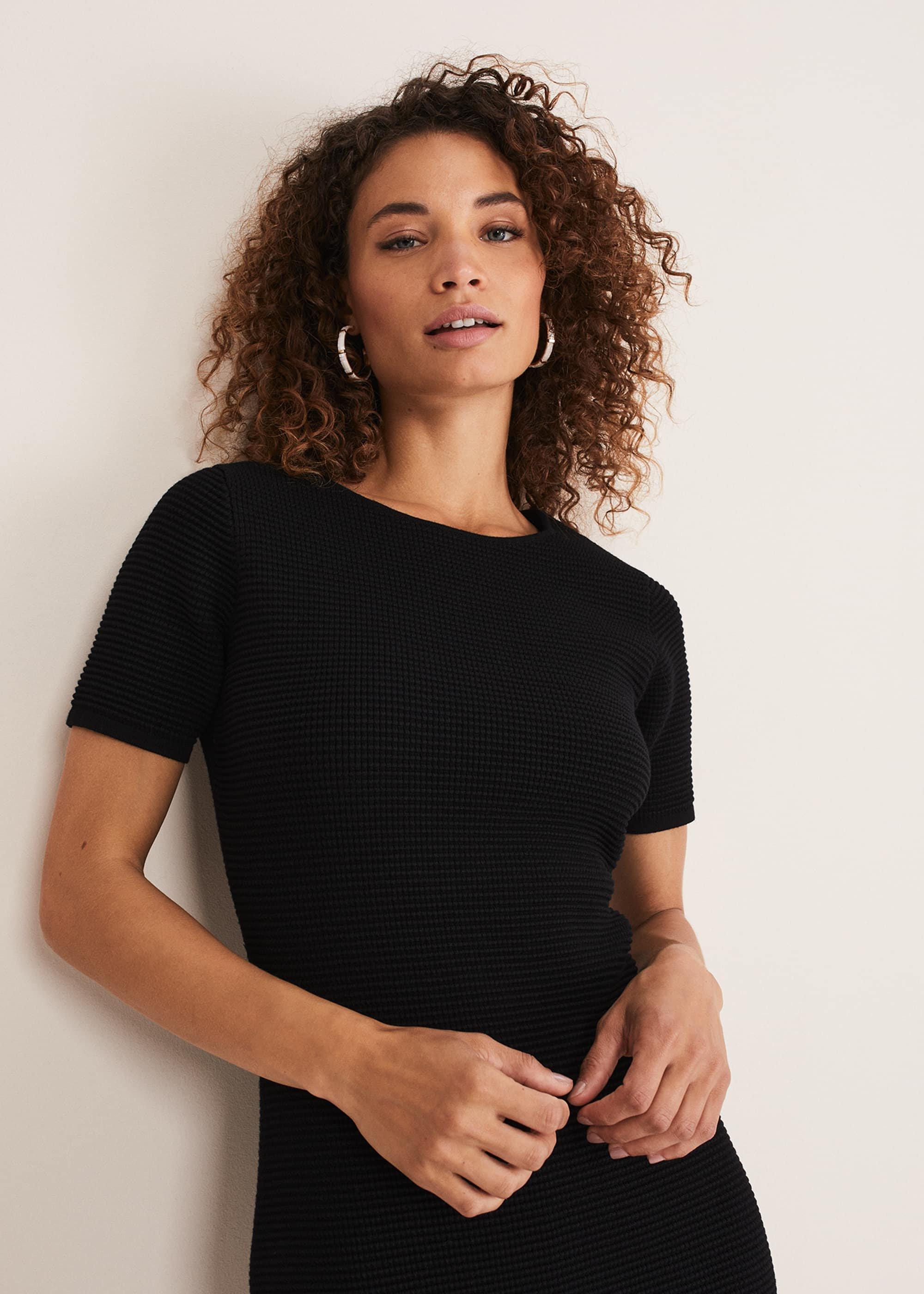 Elsa Ribbed Short Sleeve T-Shirt Dress