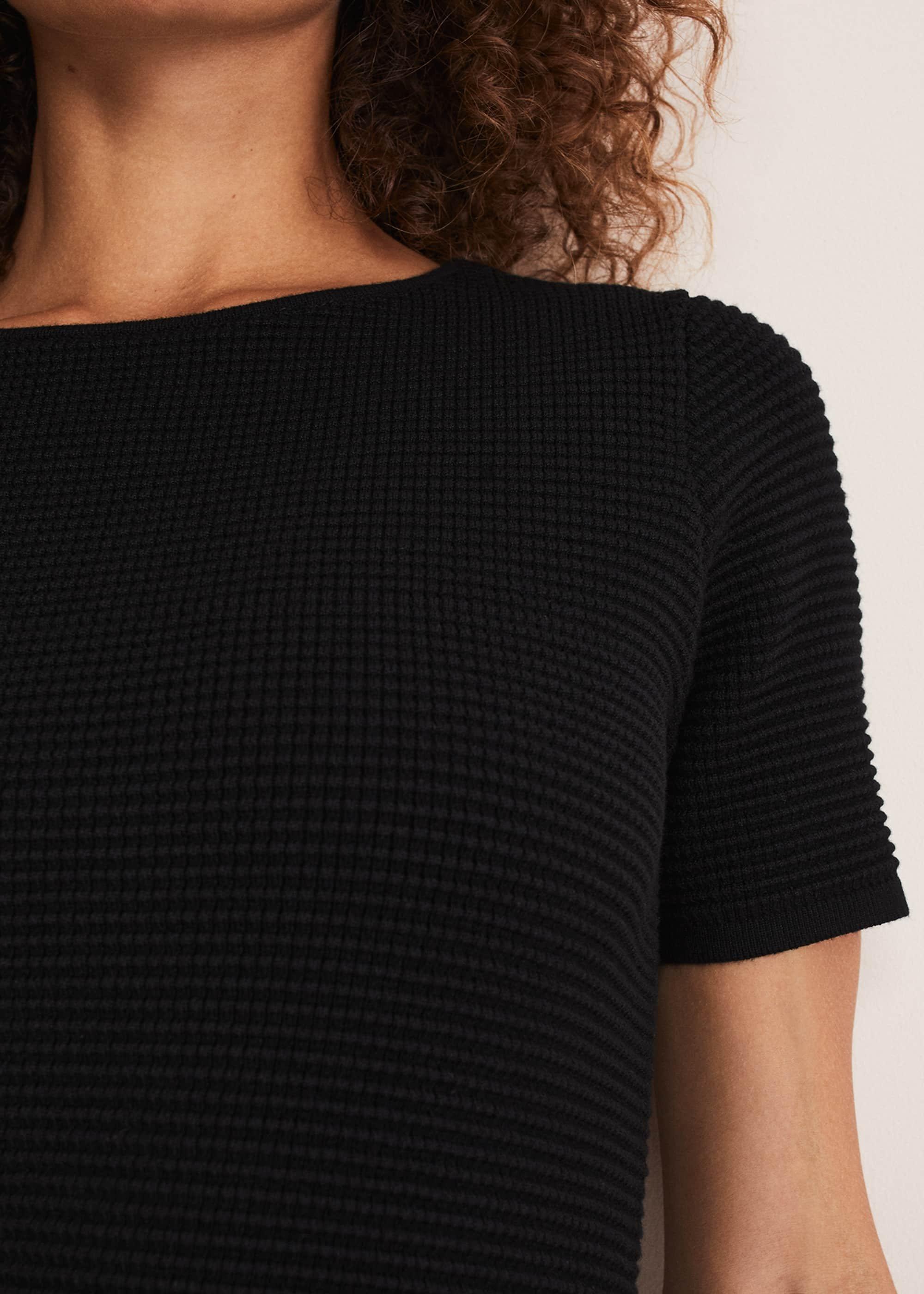 Elsa Ribbed Short Sleeve T-Shirt Dress