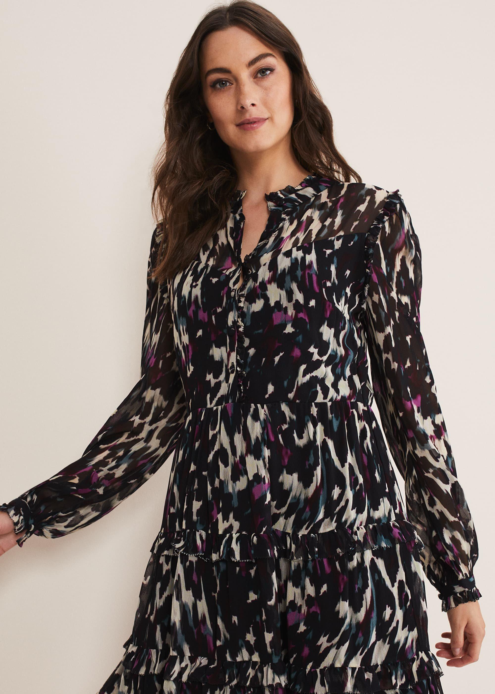 Millicent Print Tiered Dress