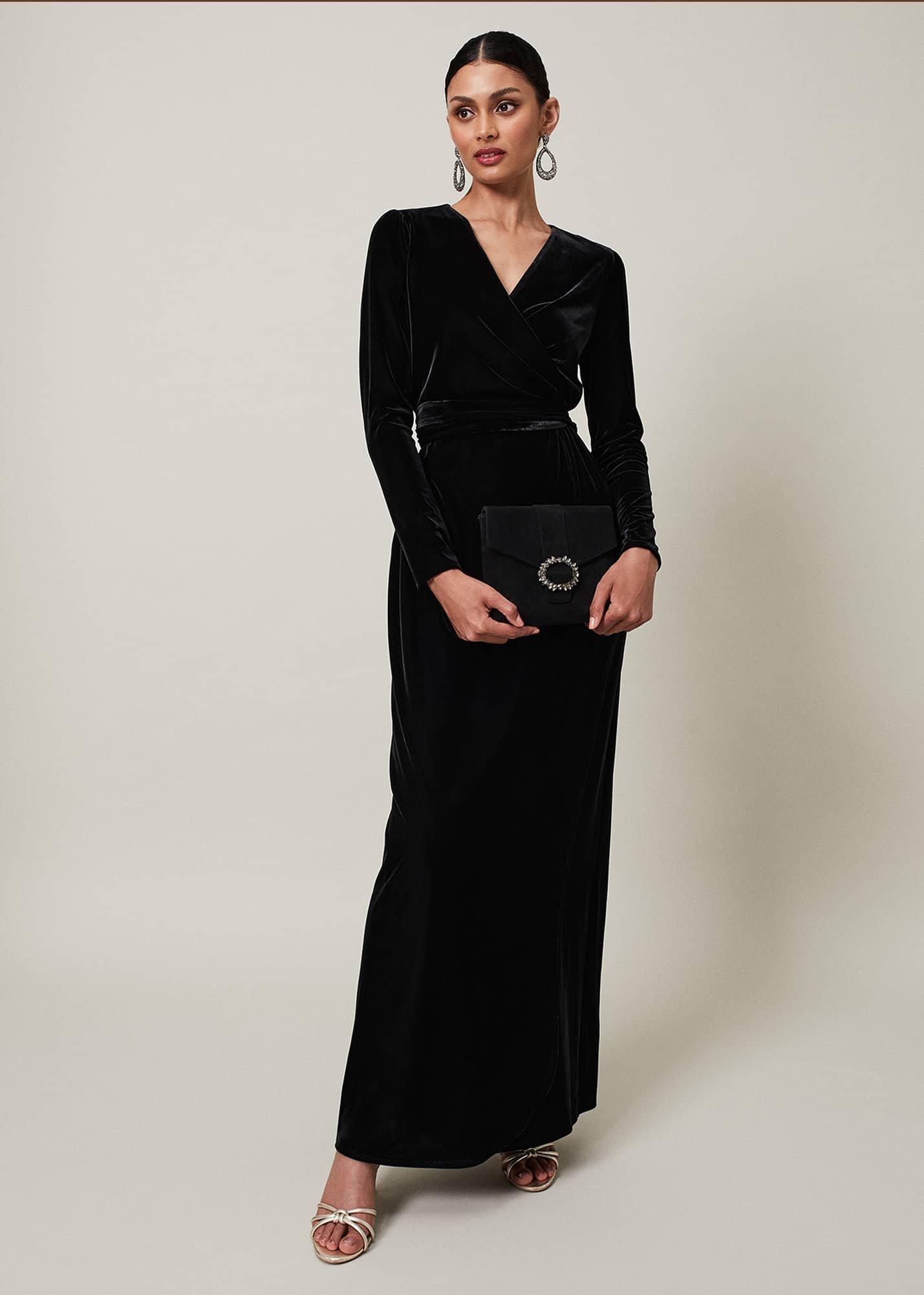 Hattie Velvet Wrap Dress