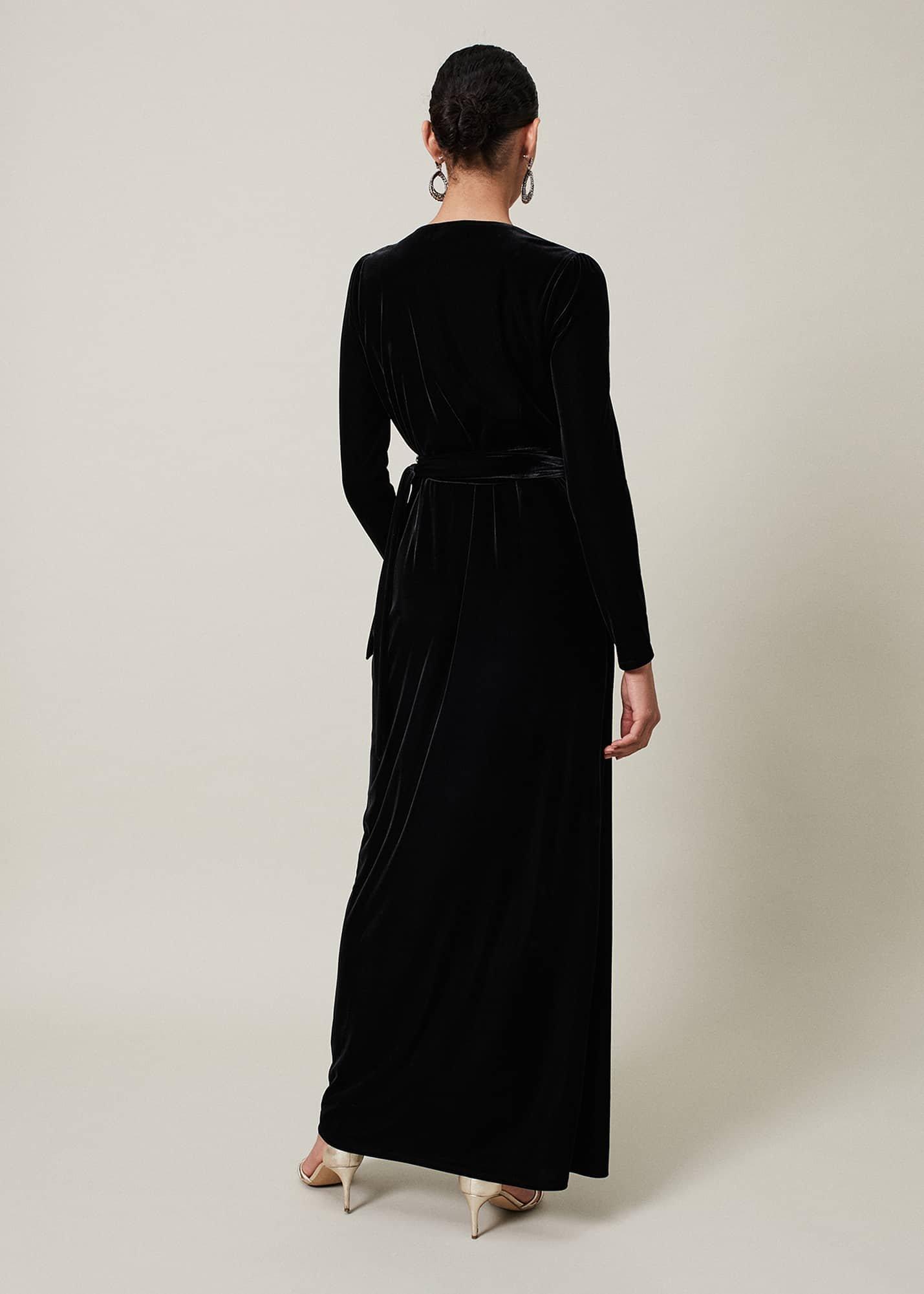 Hattie Velvet Wrap Dress
