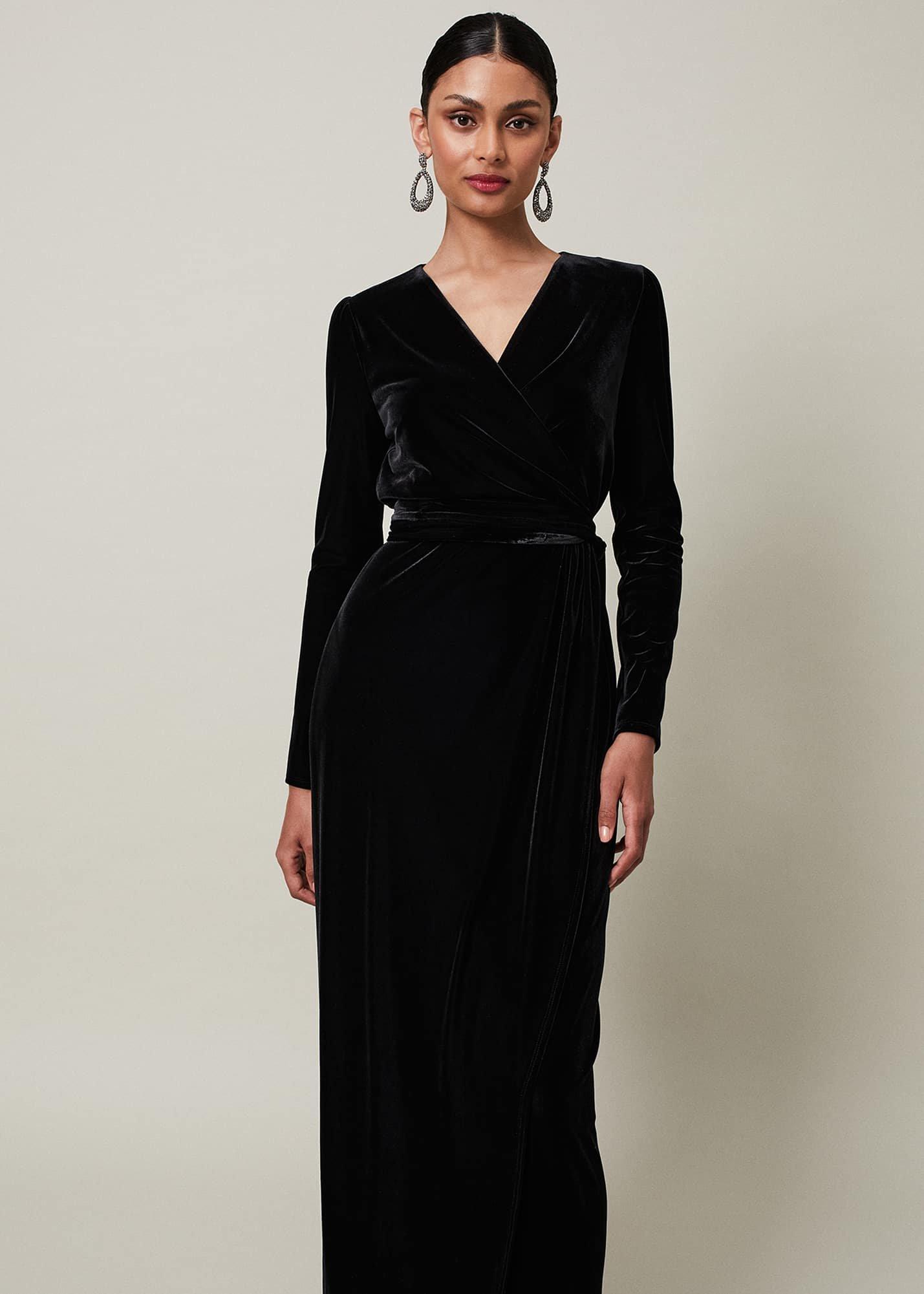 Hattie Velvet Wrap Dress