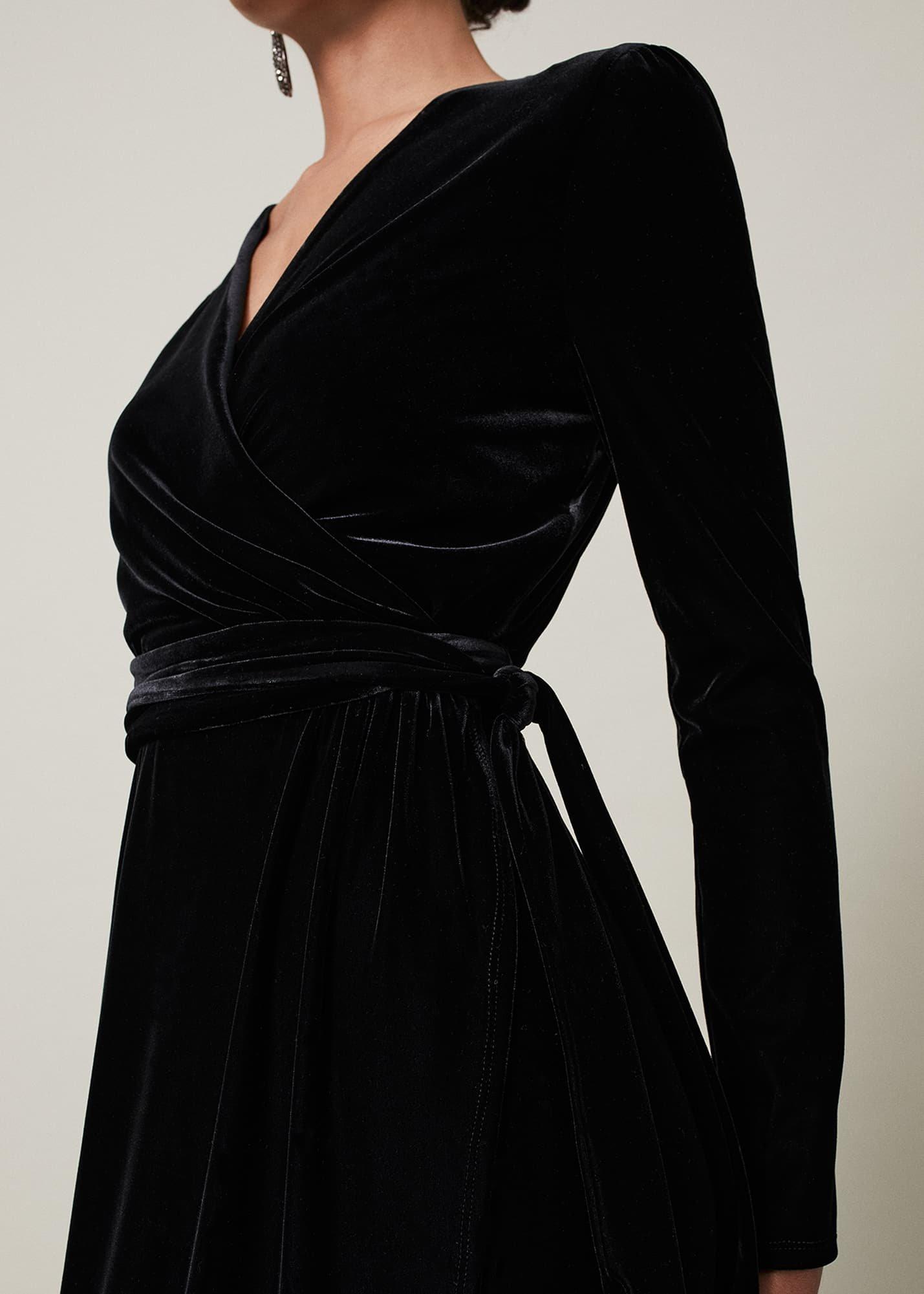 Hattie Velvet Wrap Dress