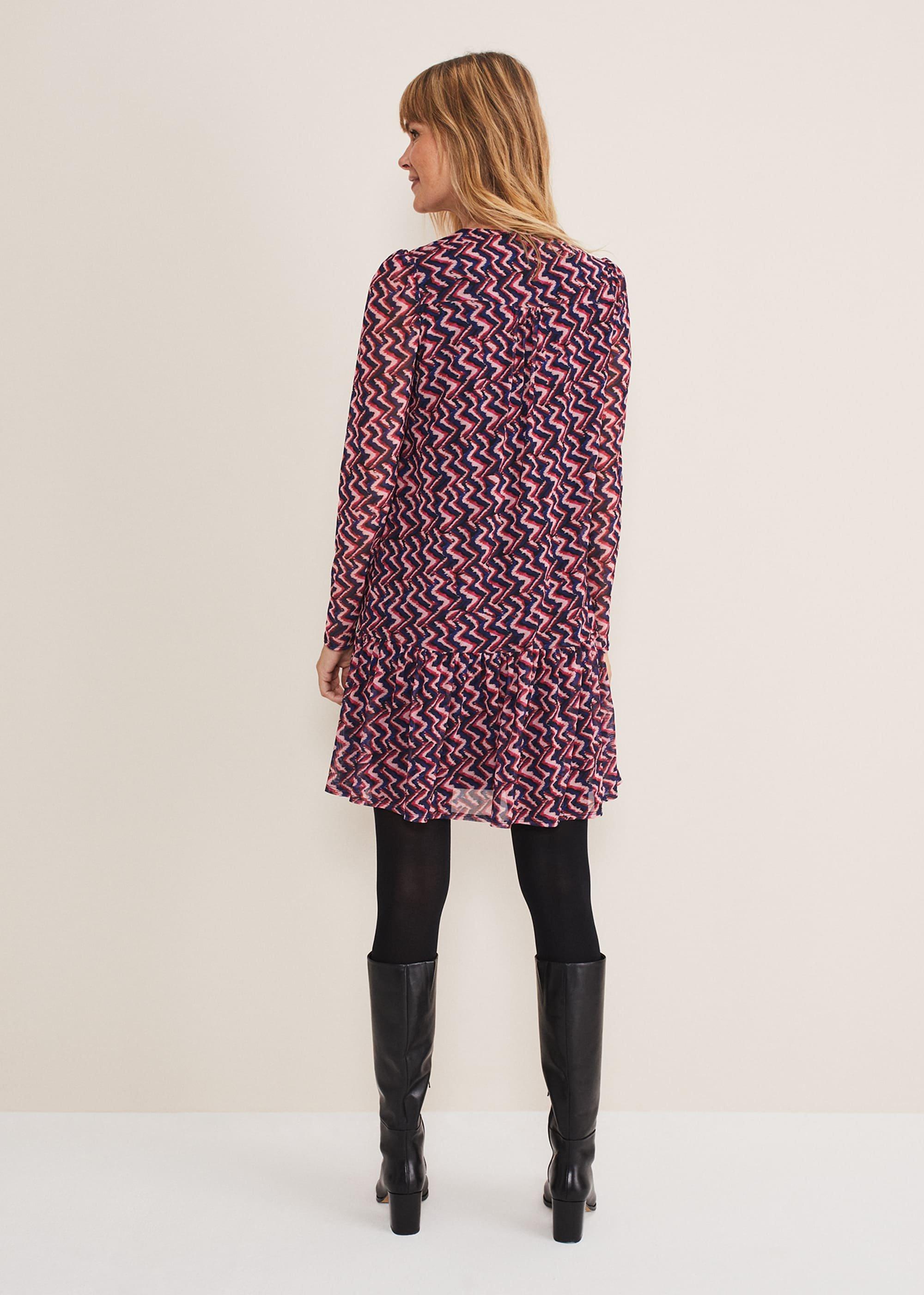 Dorathy Zig Zag Mesh Dress