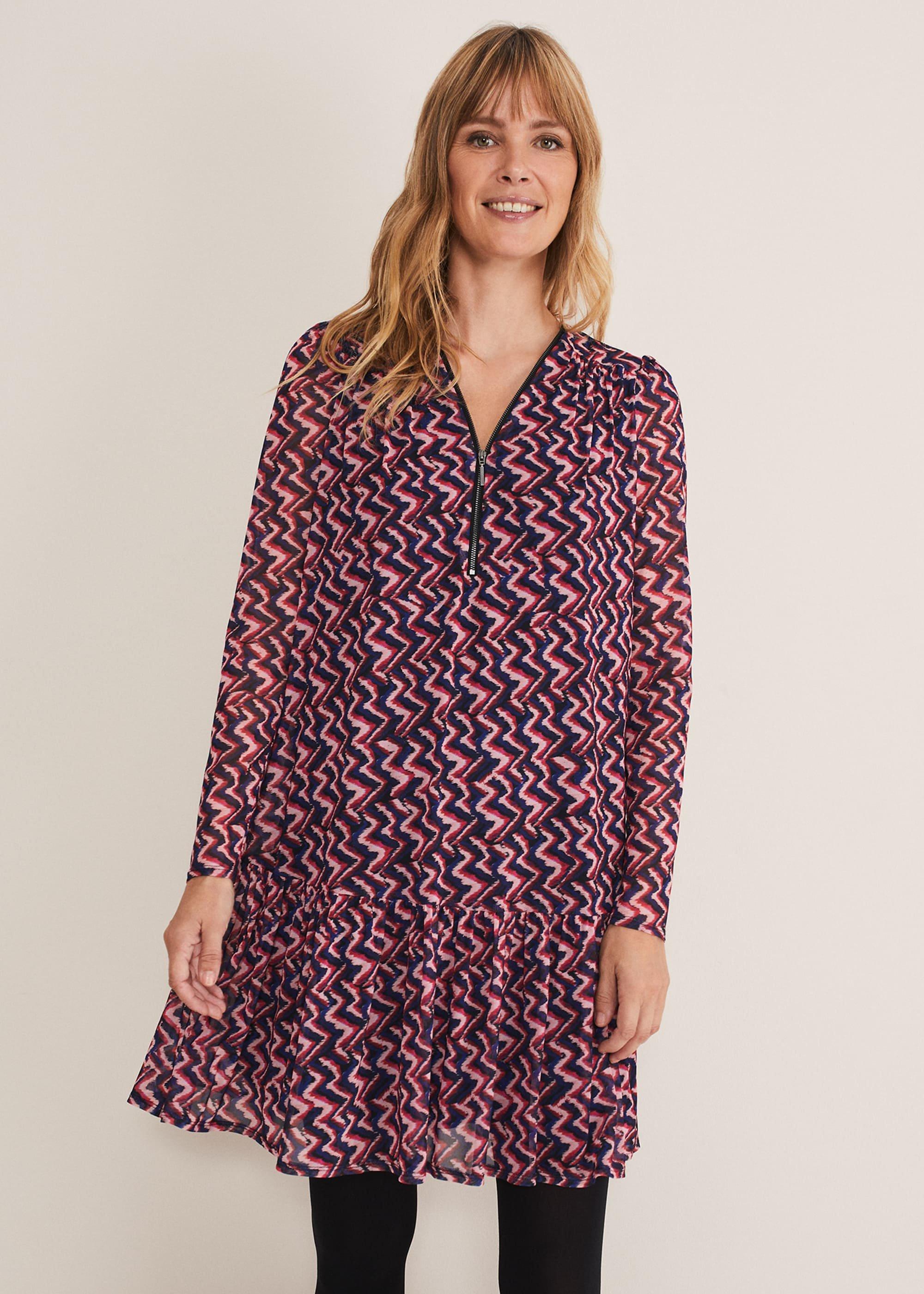 Dorathy Zig Zag Mesh Dress