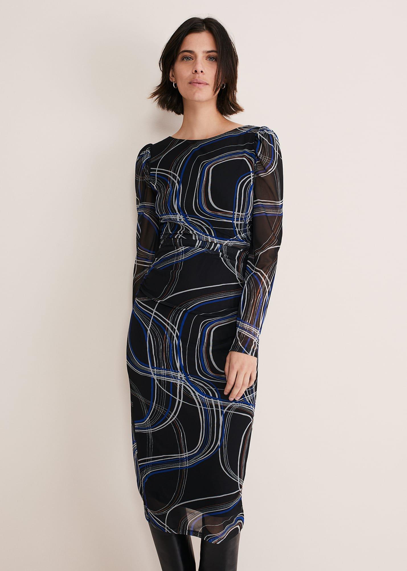 Gizelle Swirl Long Sleeved Dress
