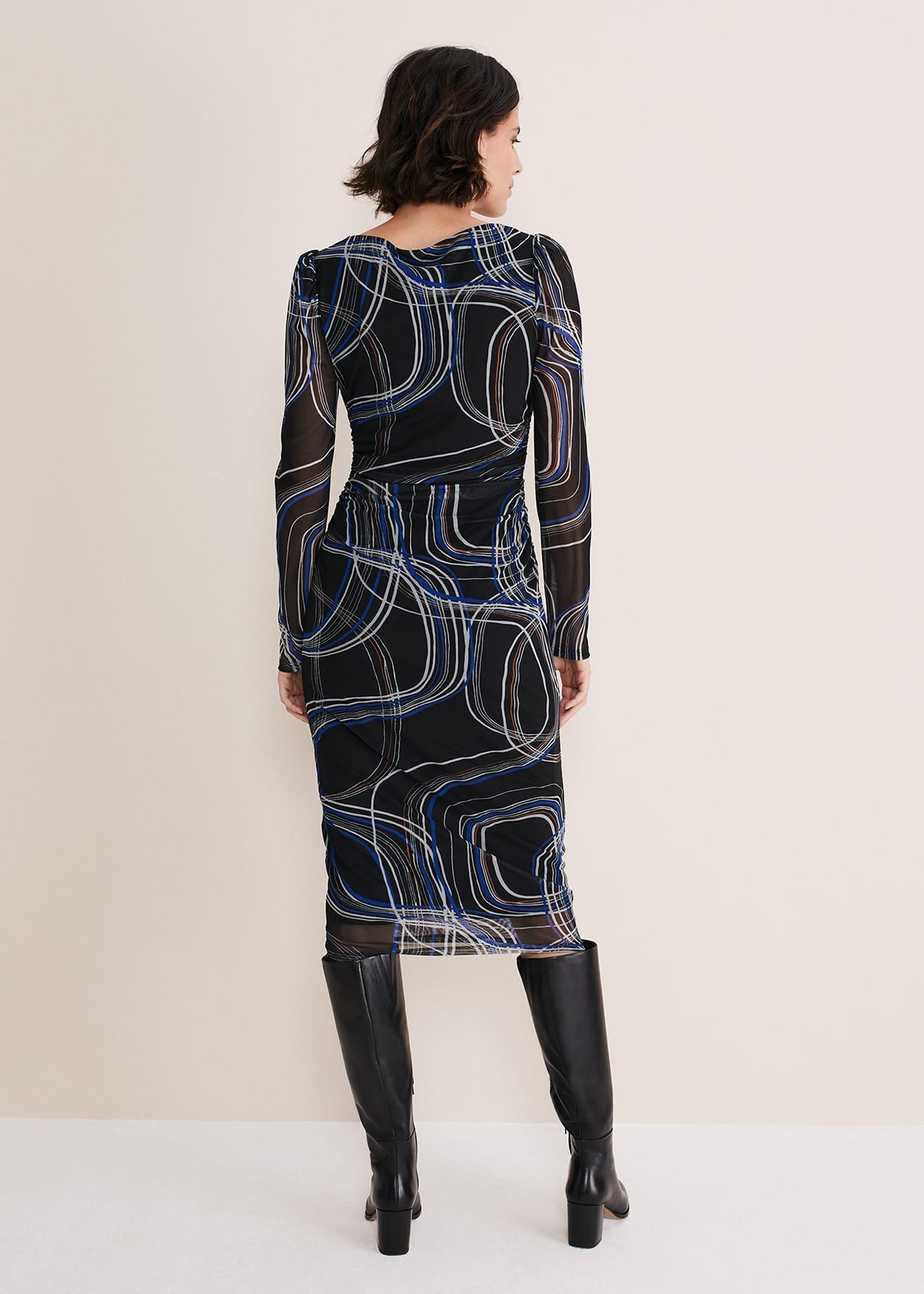 Gizelle Swirl Long Sleeved Dress