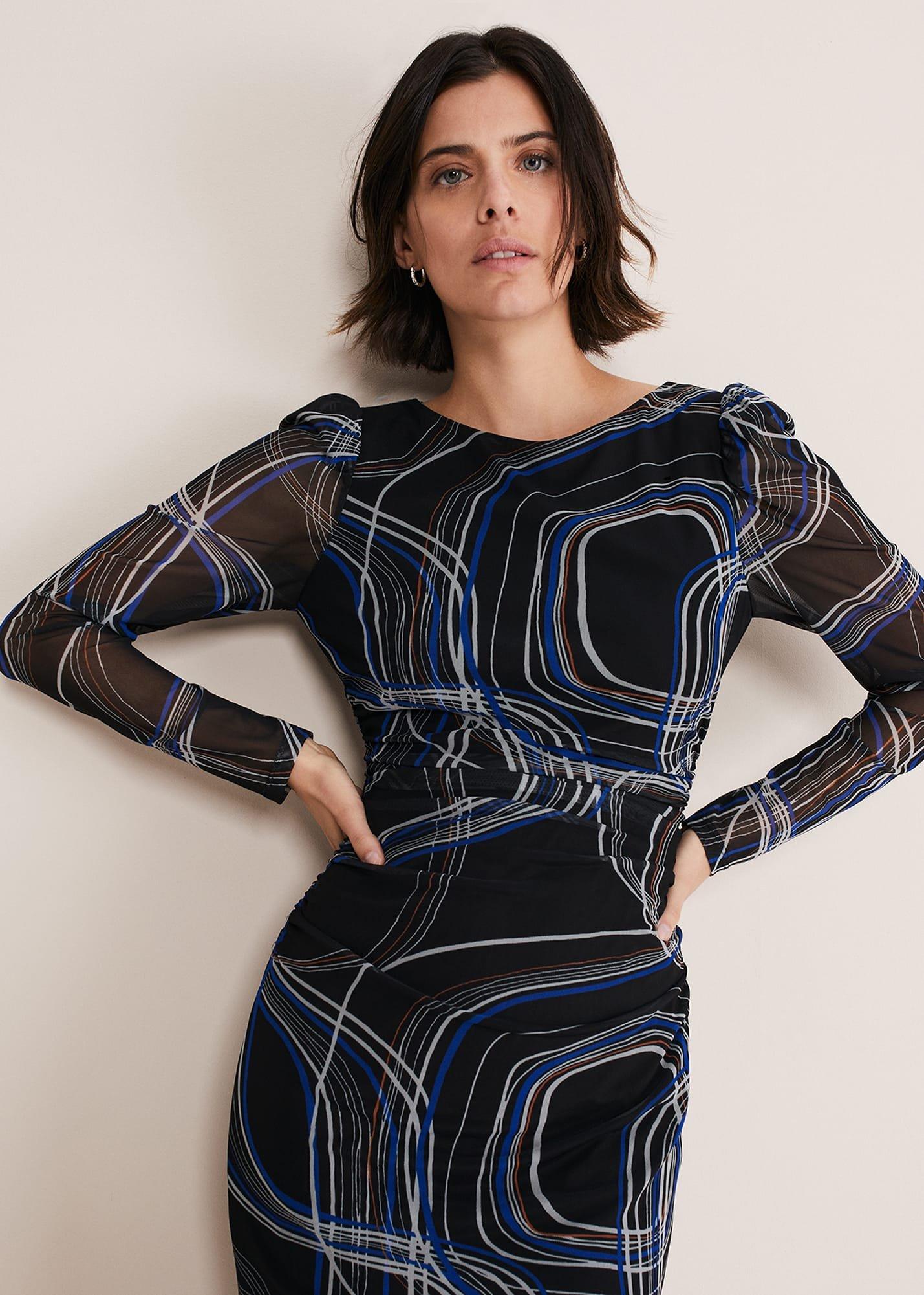 Gizelle Swirl Long Sleeved Dress