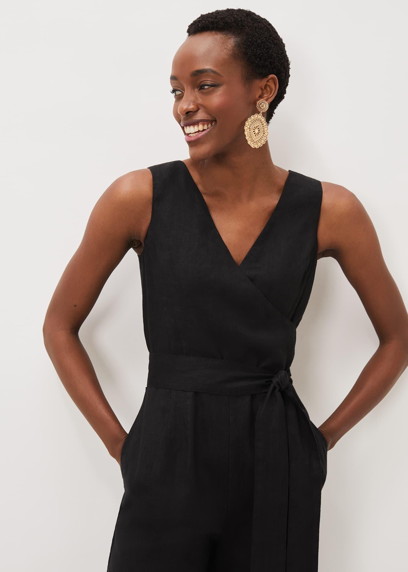 Alenna Linen Wrap Jumpsuit