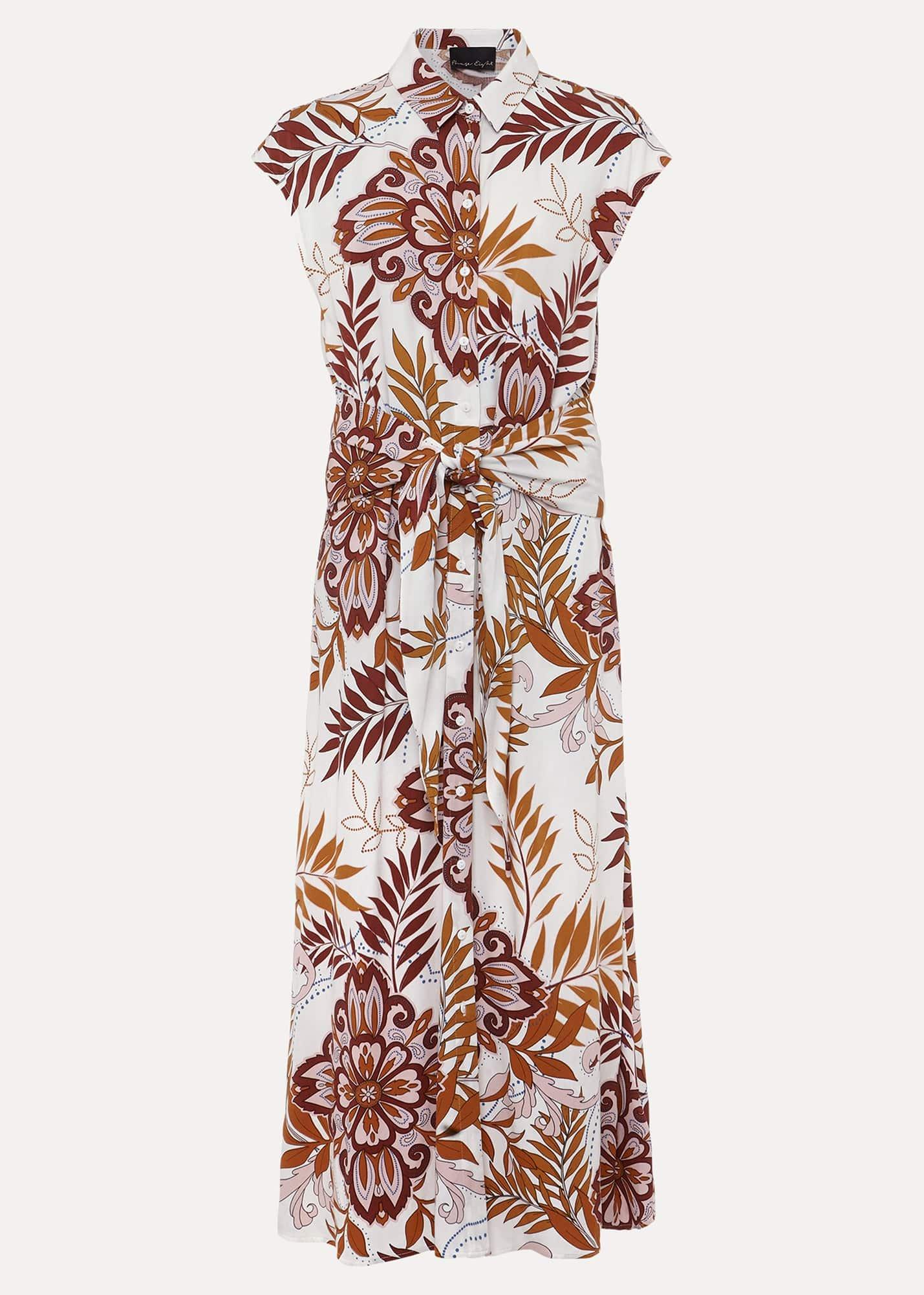 Estelle Paisley Tie Waist Dress