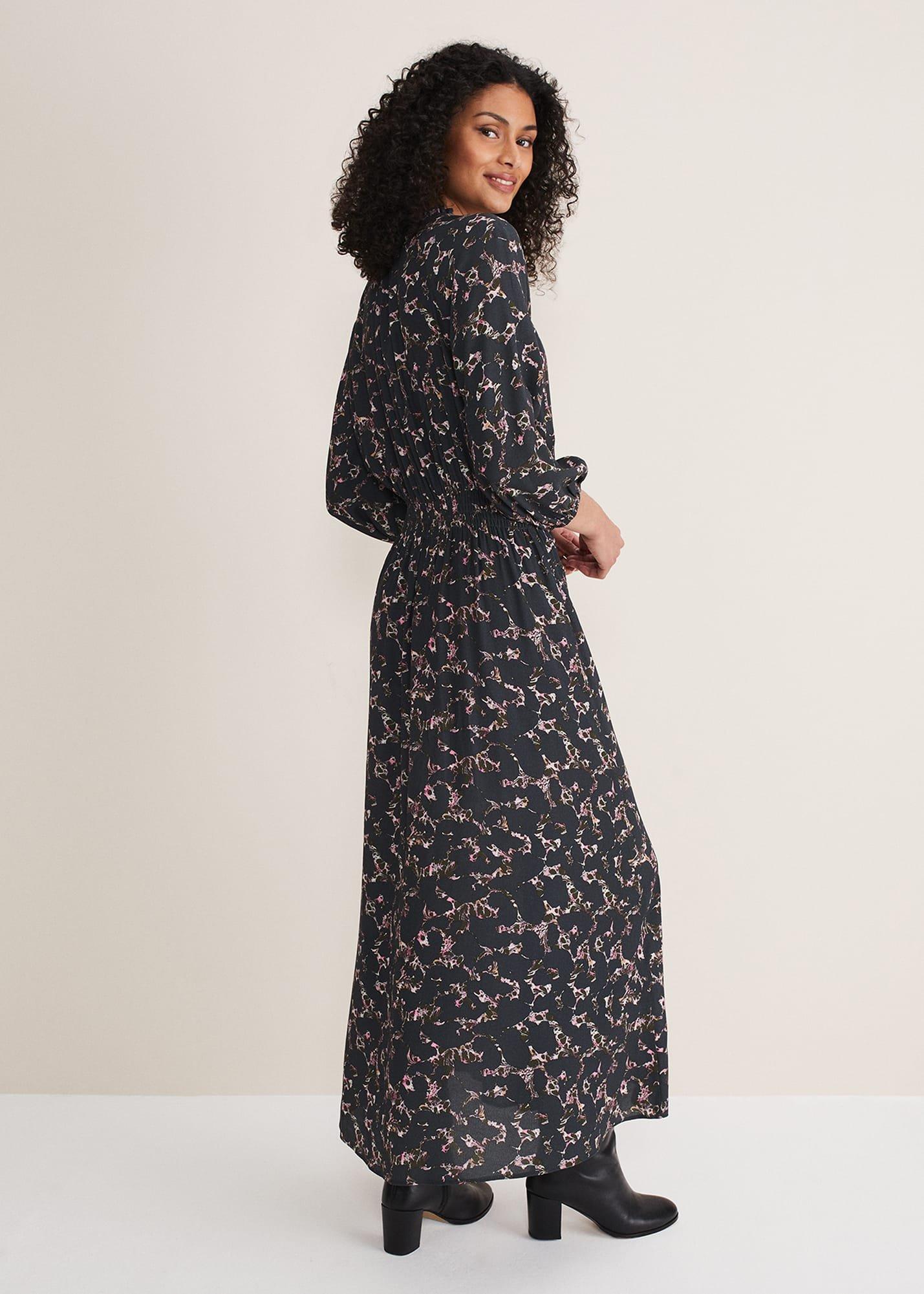 Phillipa Marble Print Midaxi Dress