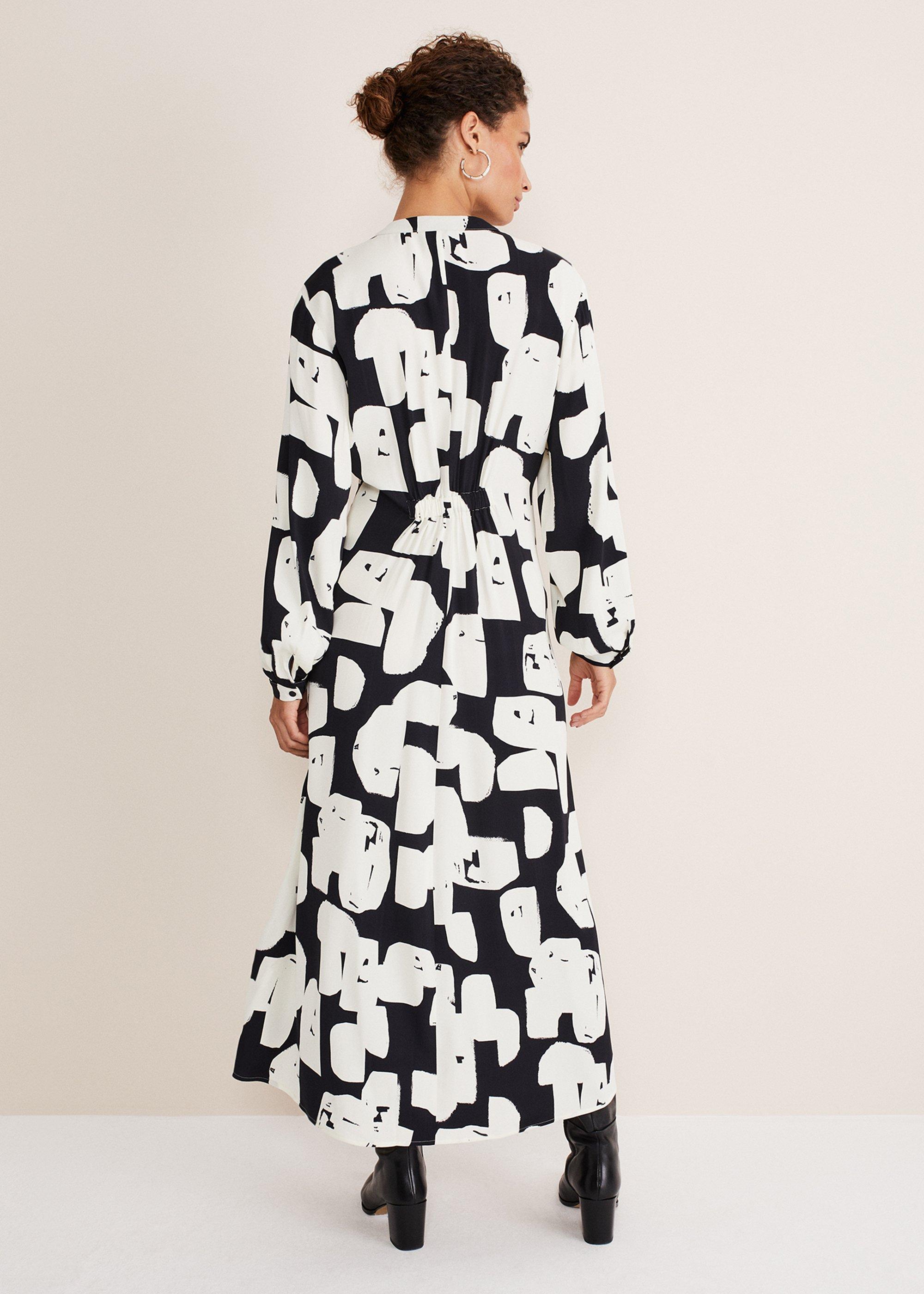 Luana Geo Zip Front Midi Dress