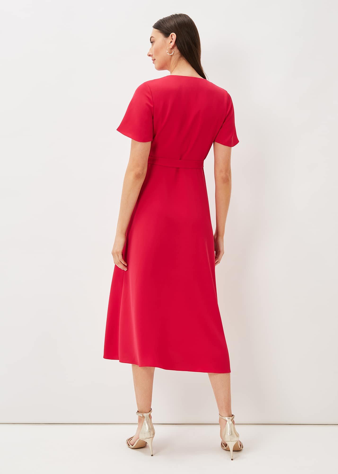 Julissa Ruffle Wrap Midi Dress