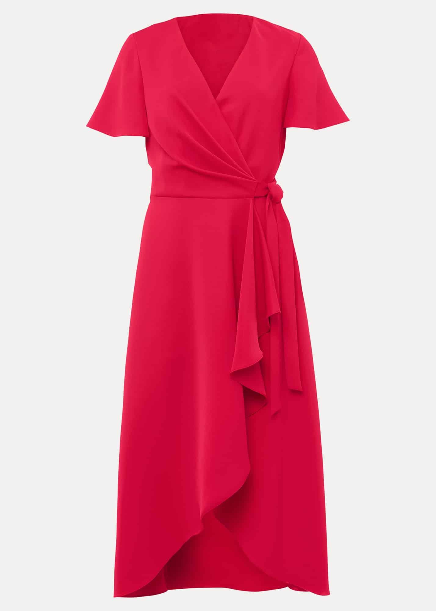Julissa Ruffle Wrap Midi Dress