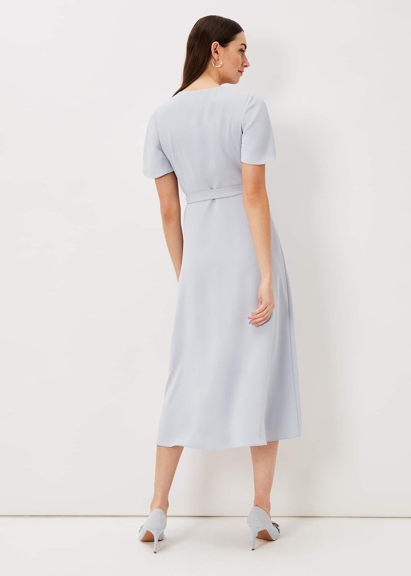 Julissa Ruffle Wrap Midi Dress