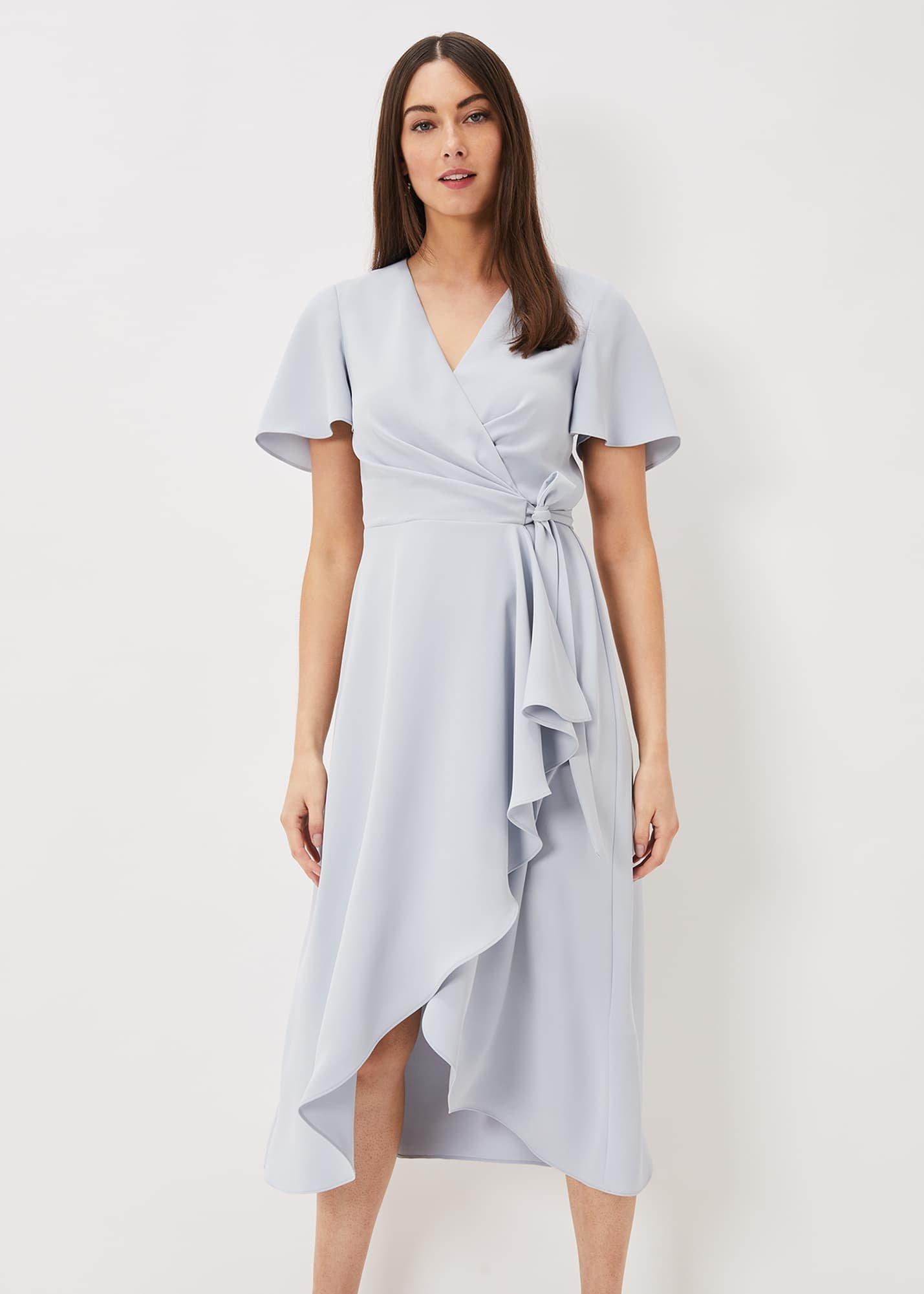 Julissa Ruffle Wrap Midi Dress