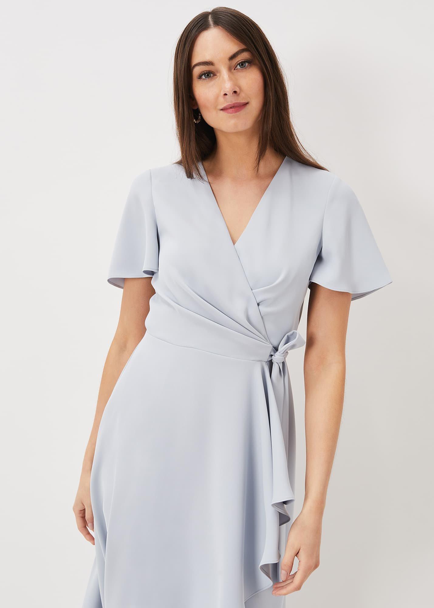 Julissa Ruffle Wrap Midi Dress