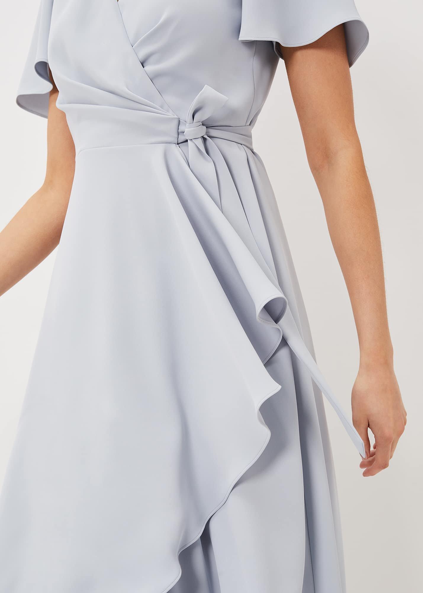 Julissa Ruffle Wrap Midi Dress